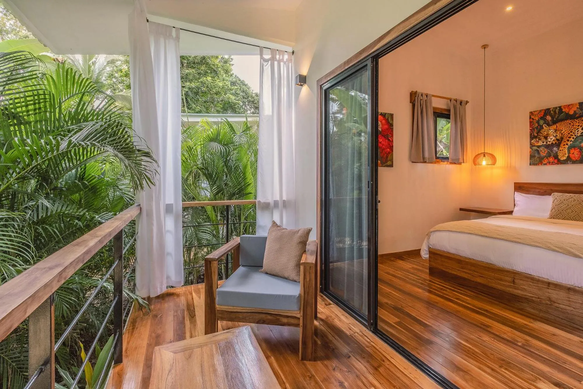 Bed in El Nido Jungle Lodge