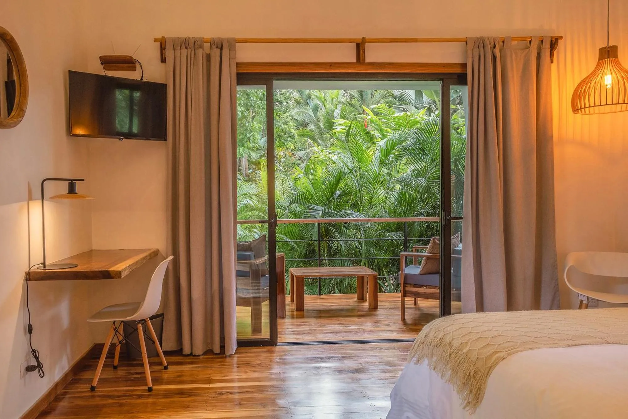 Natural landscape, Bed in El Nido Jungle Lodge