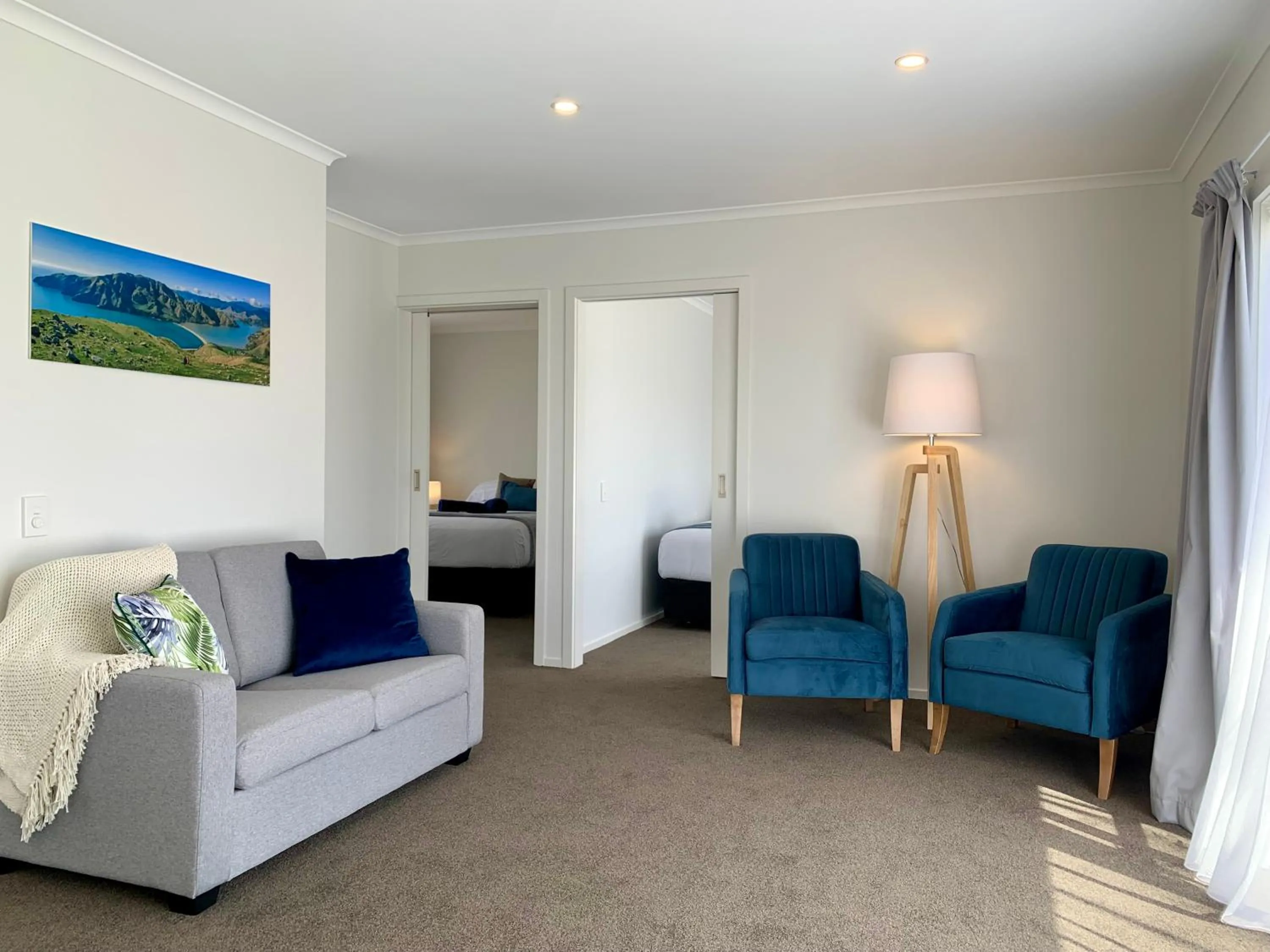 Patio in Tāhuna Beach Holiday Park