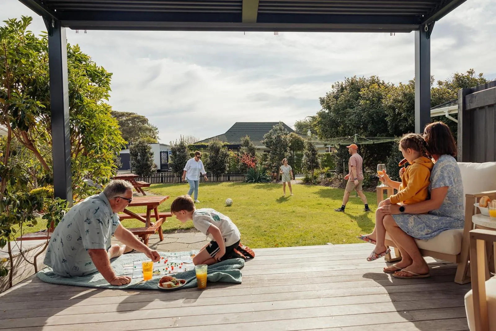 Garden in Tāhuna Beach Holiday Park