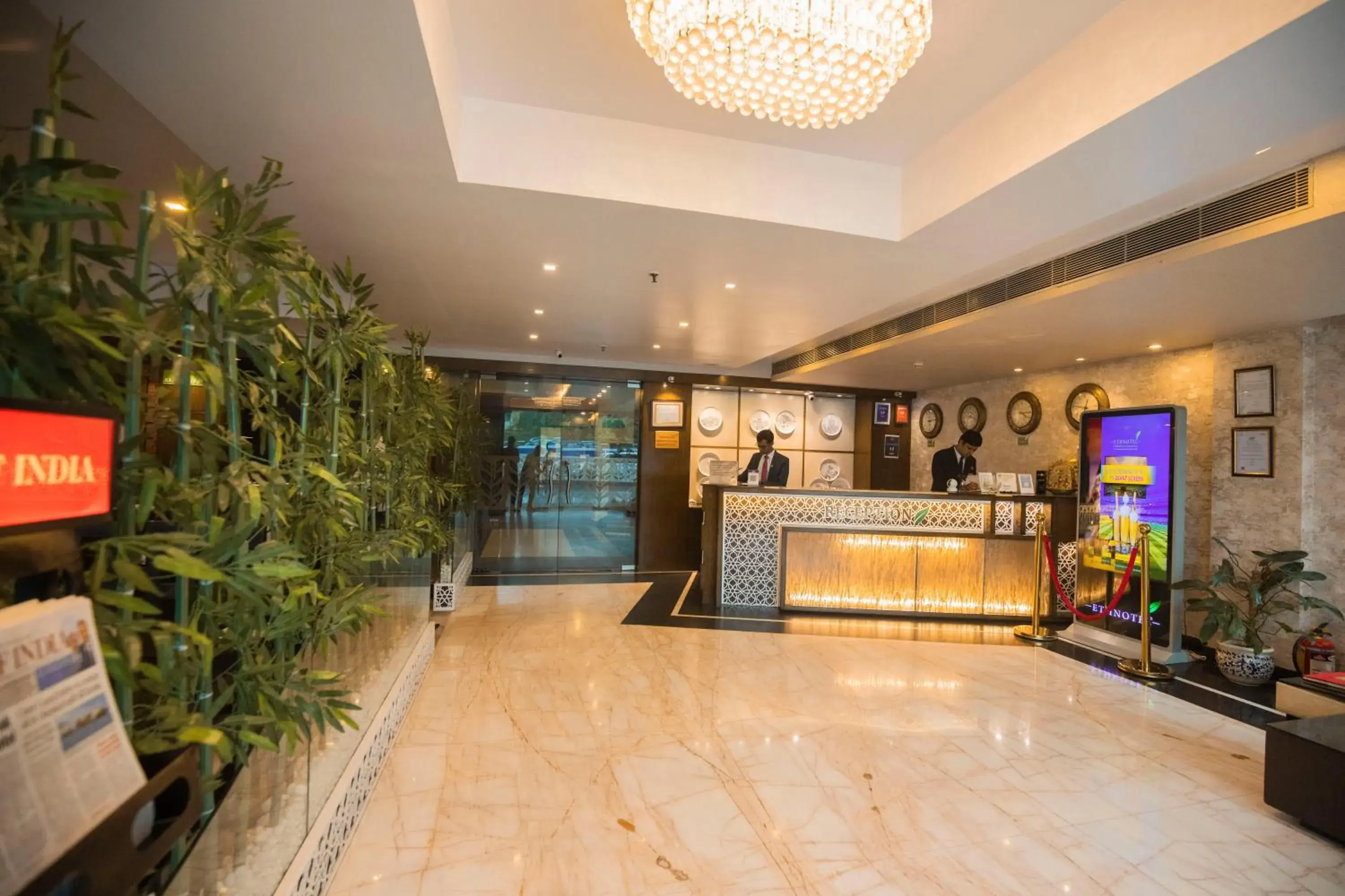 Lobby or reception in Ethnotel, Kolkata Airport Lobby or reception in Ethnotel, Kolkata Airport