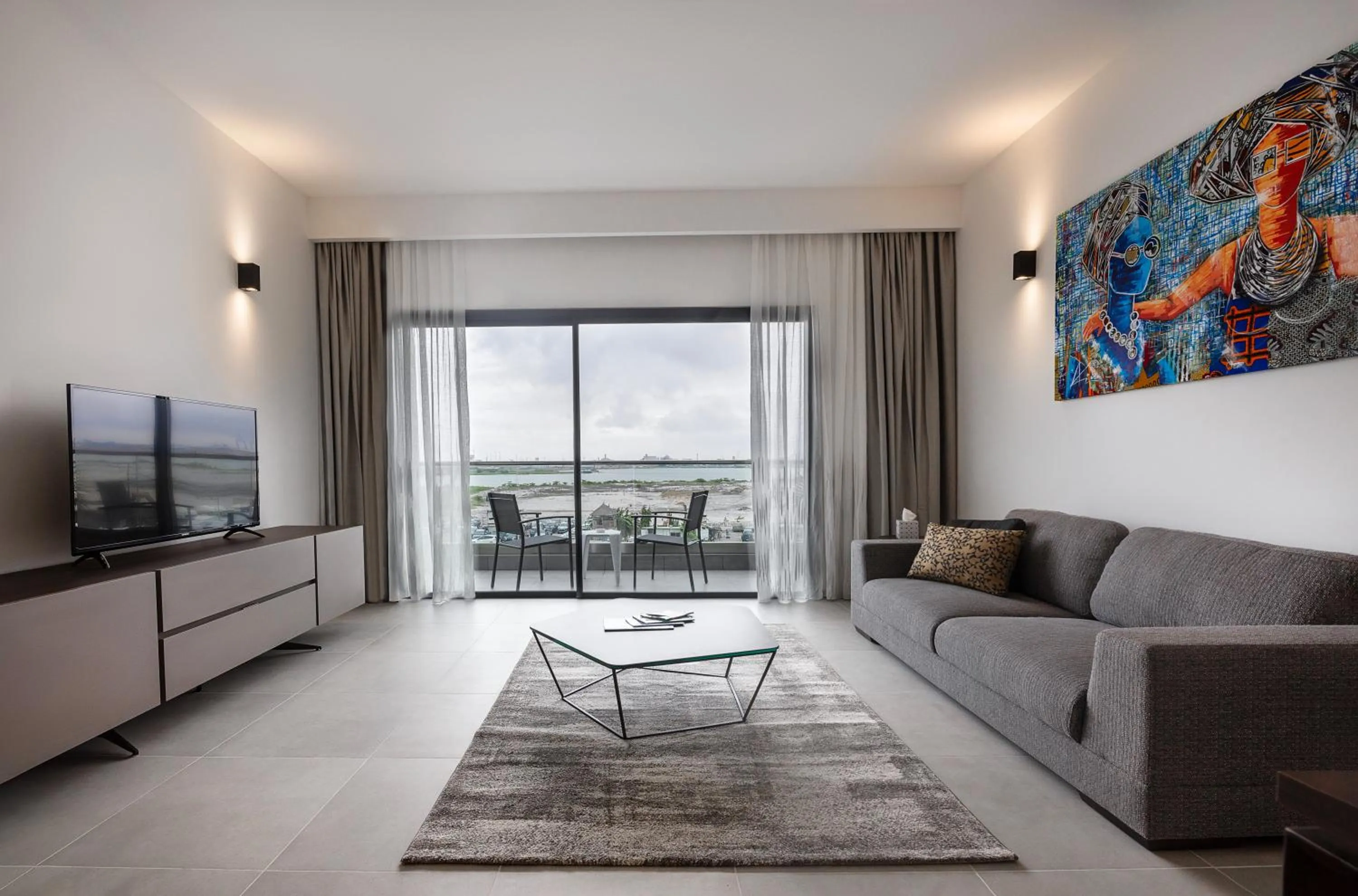 Seating area in La Scala AppartHotel Abidjan