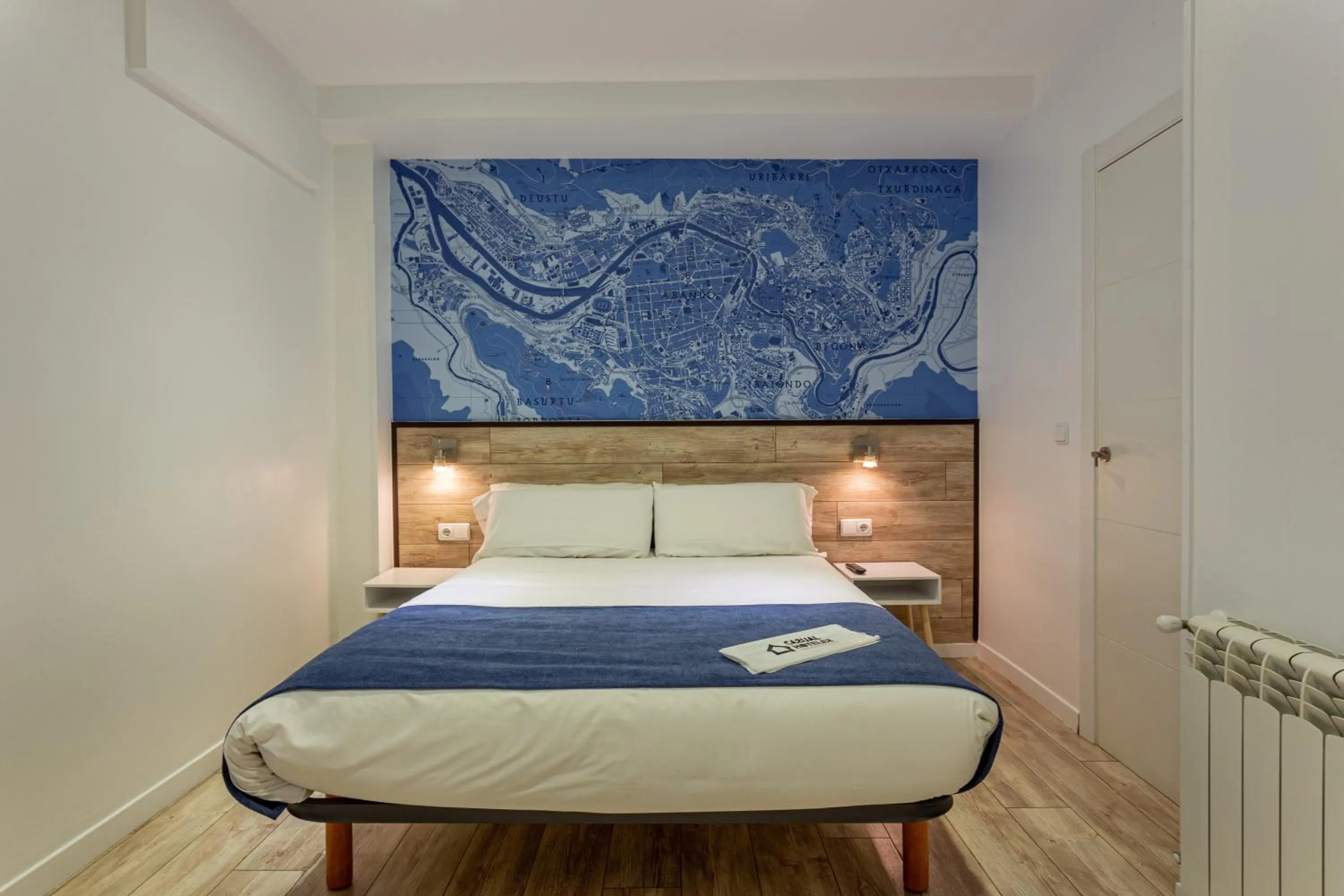 Photo of the whole room, Bed in Casual Blue