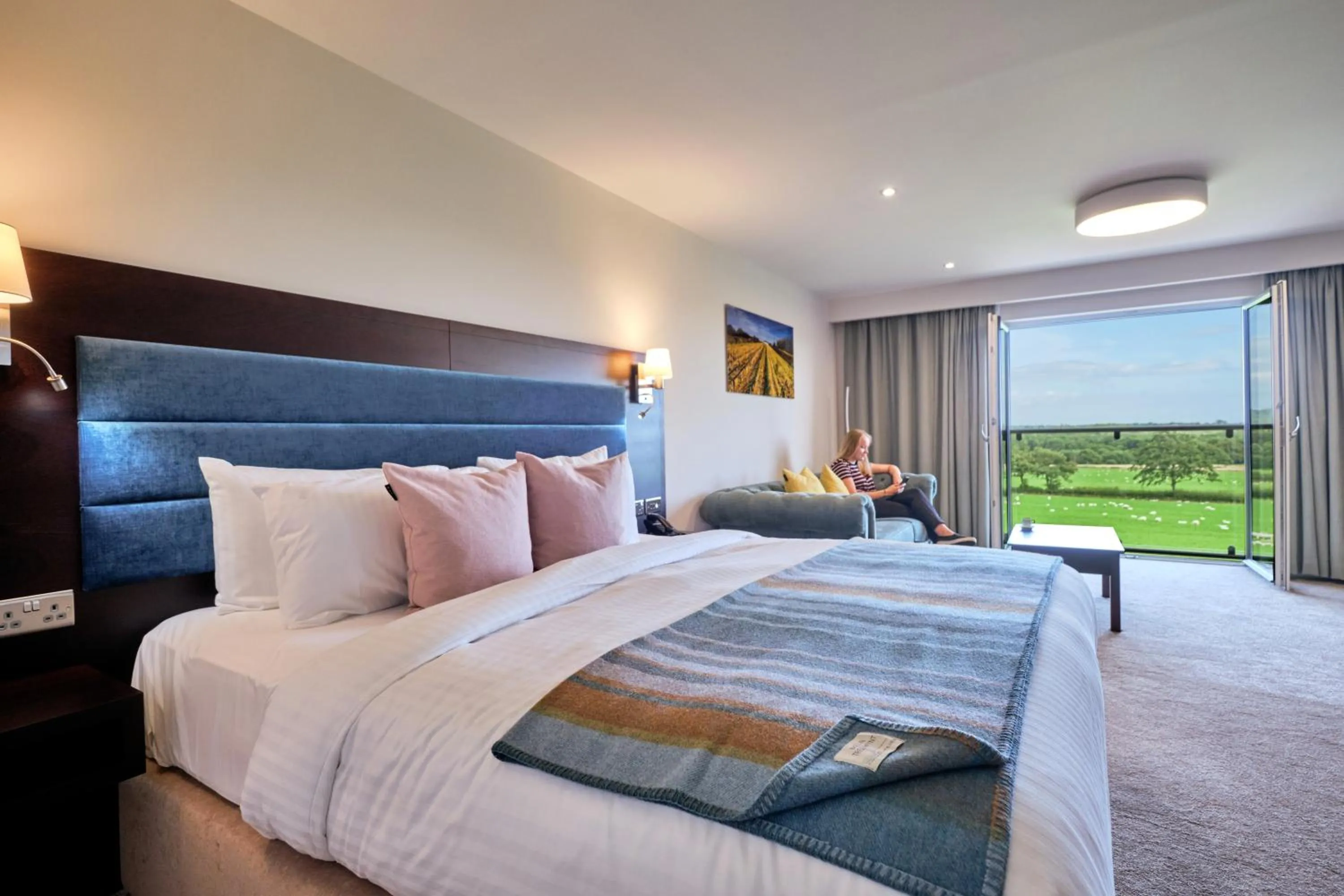 Photo of the whole room, Bed in Llanerch Vineyard Hotel