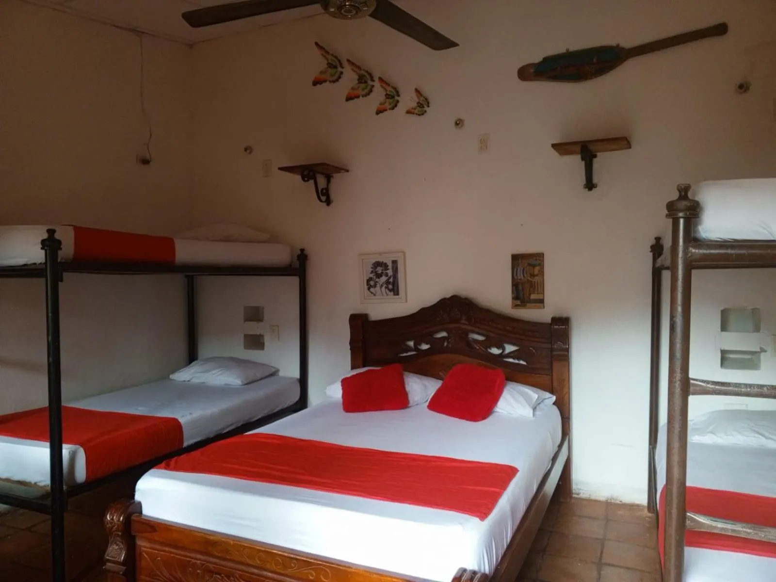 Bed in La Casa del Viajero Mompos