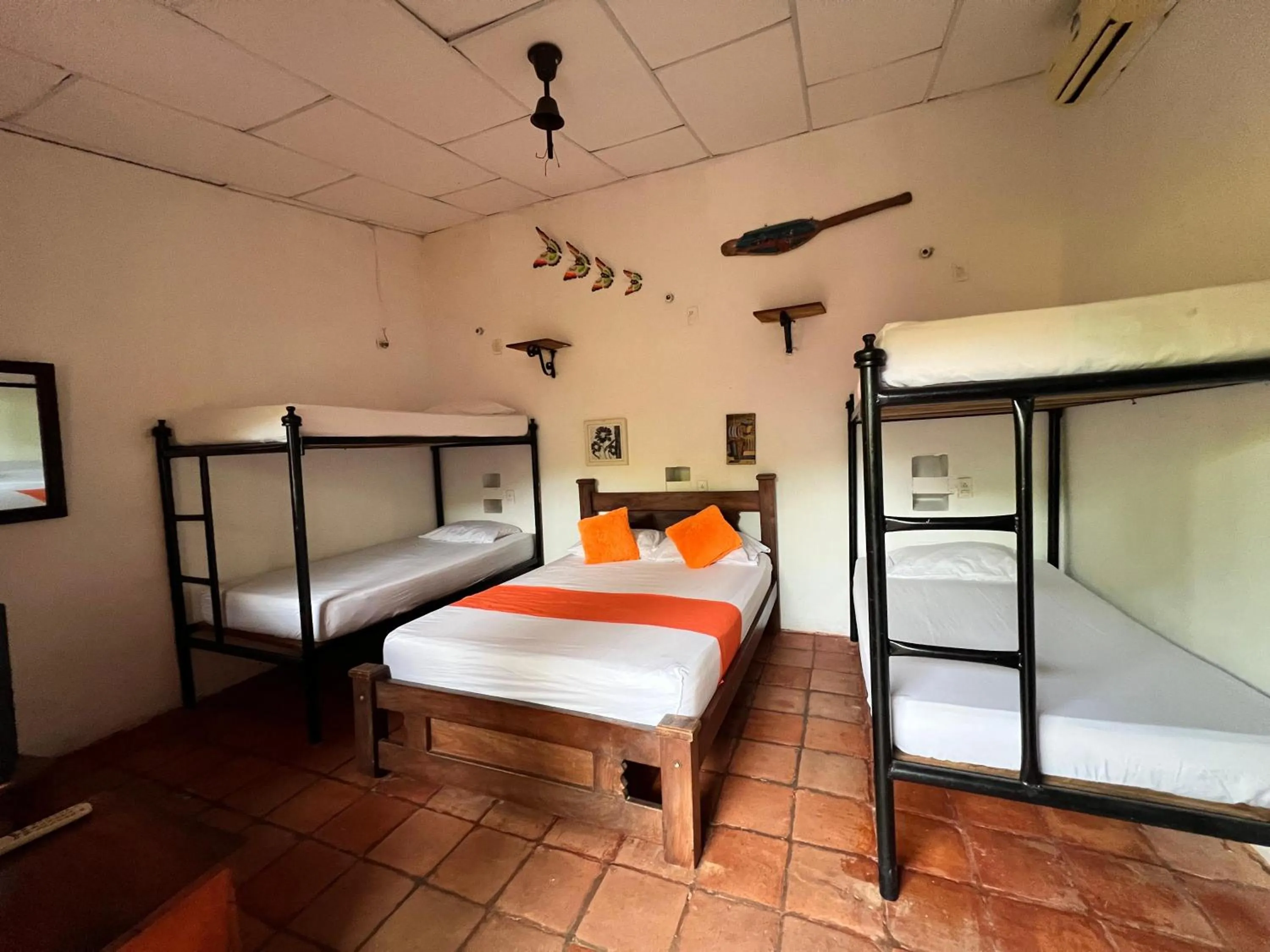 Bed in La Casa del Viajero Mompos