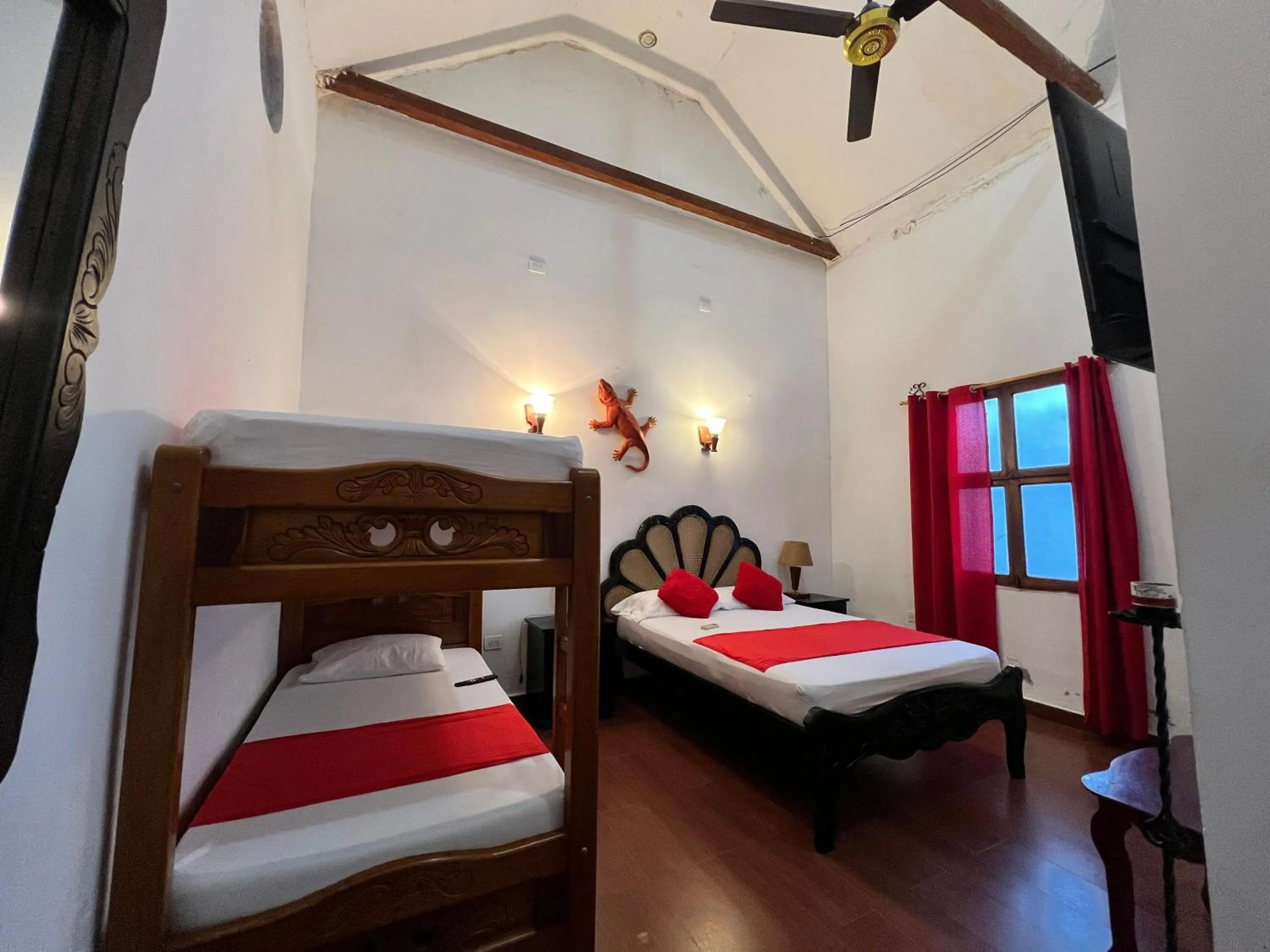 Bed in La Casa del Viajero Mompos