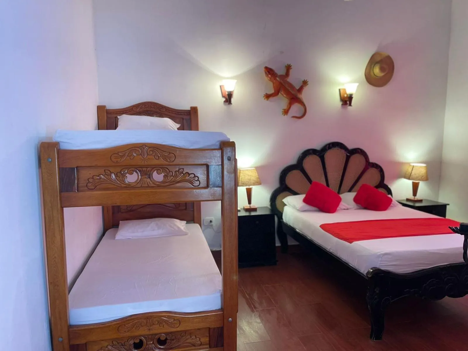 Bed in La Casa del Viajero Mompos