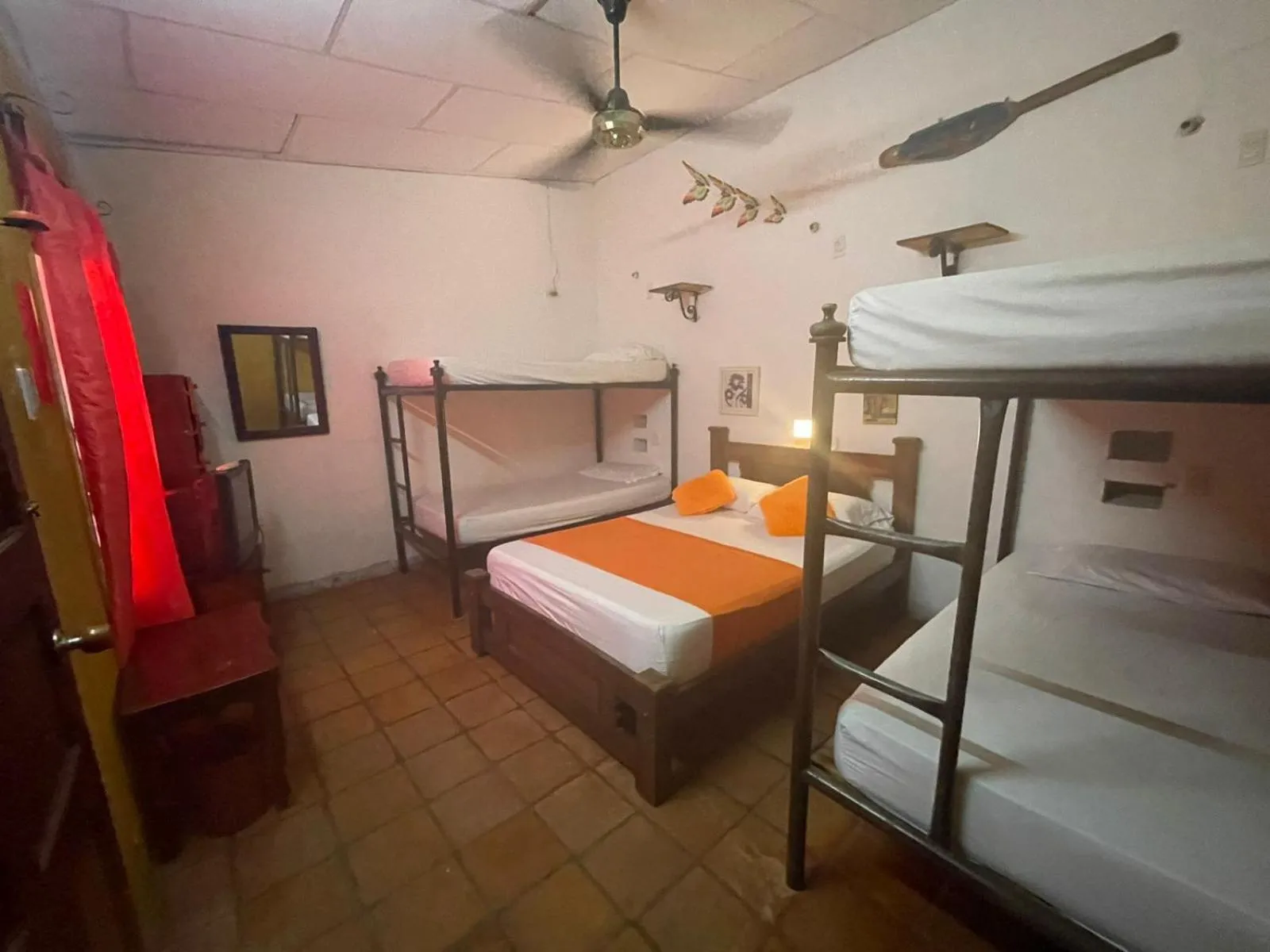Bed in La Casa del Viajero Mompos