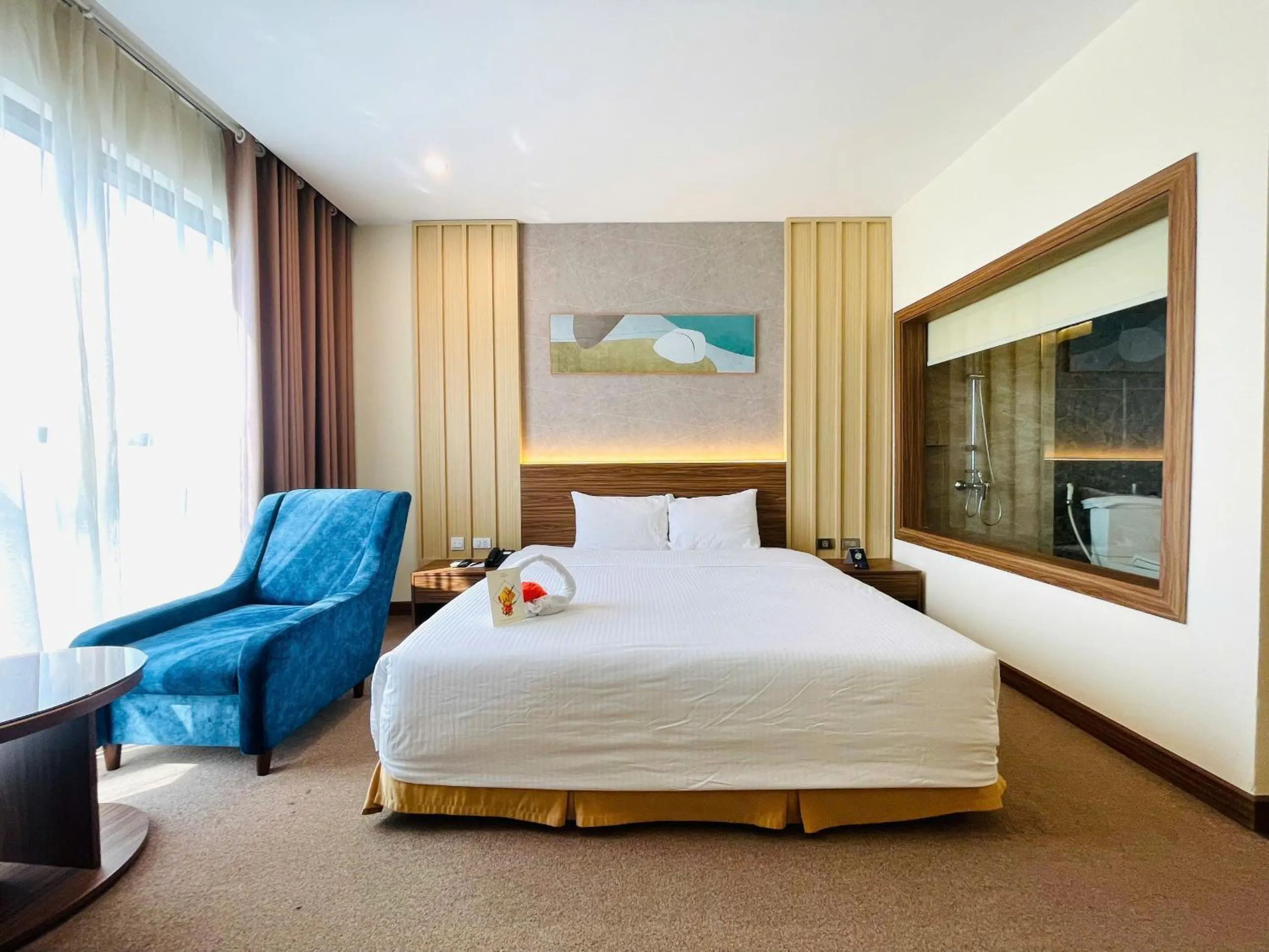 Bed in Muong Thanh Grand Quang Tri Hotel