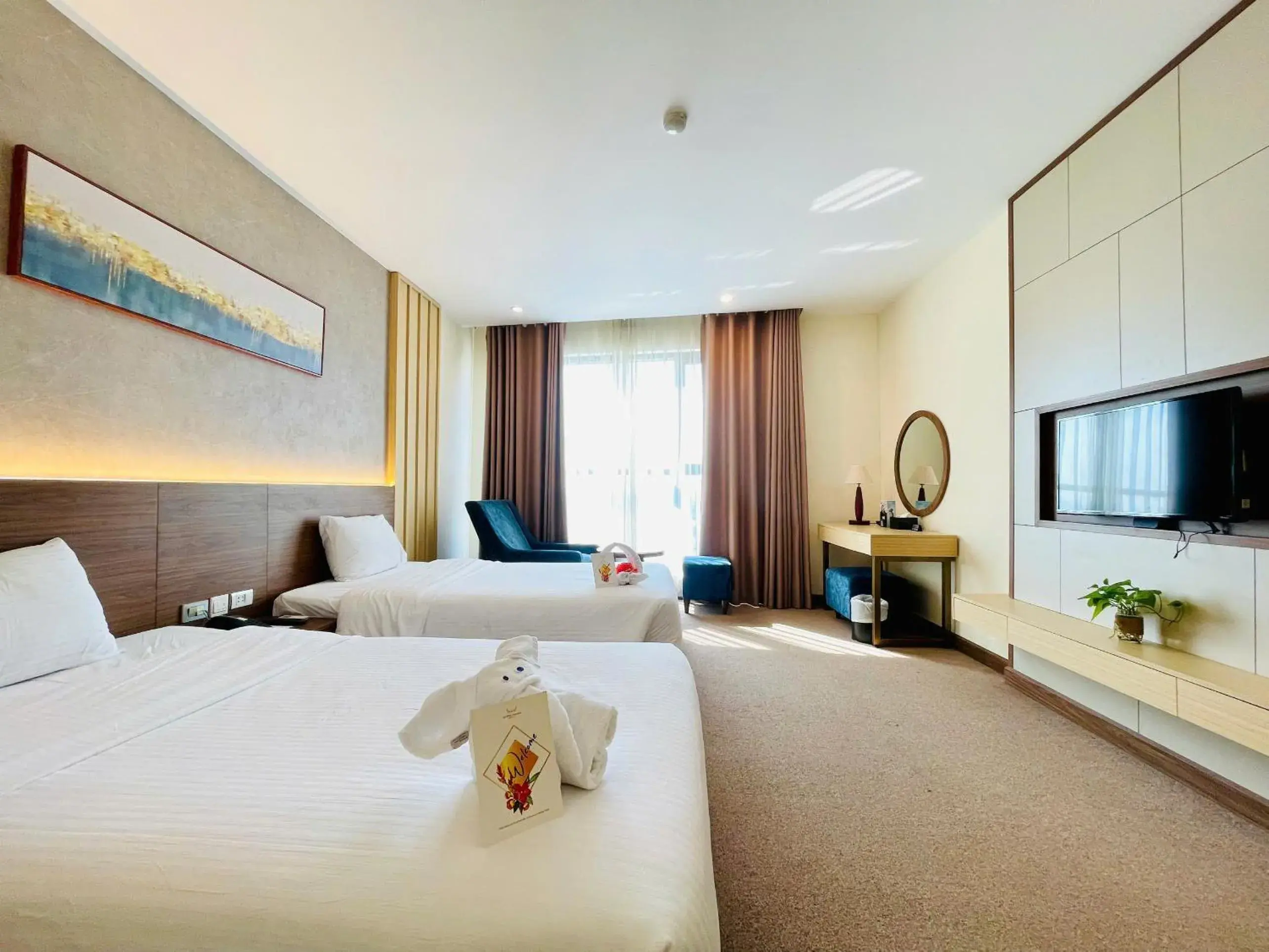 Bed in Muong Thanh Grand Quang Tri Hotel Bed in Muong Thanh Grand Quang Tri Hotel