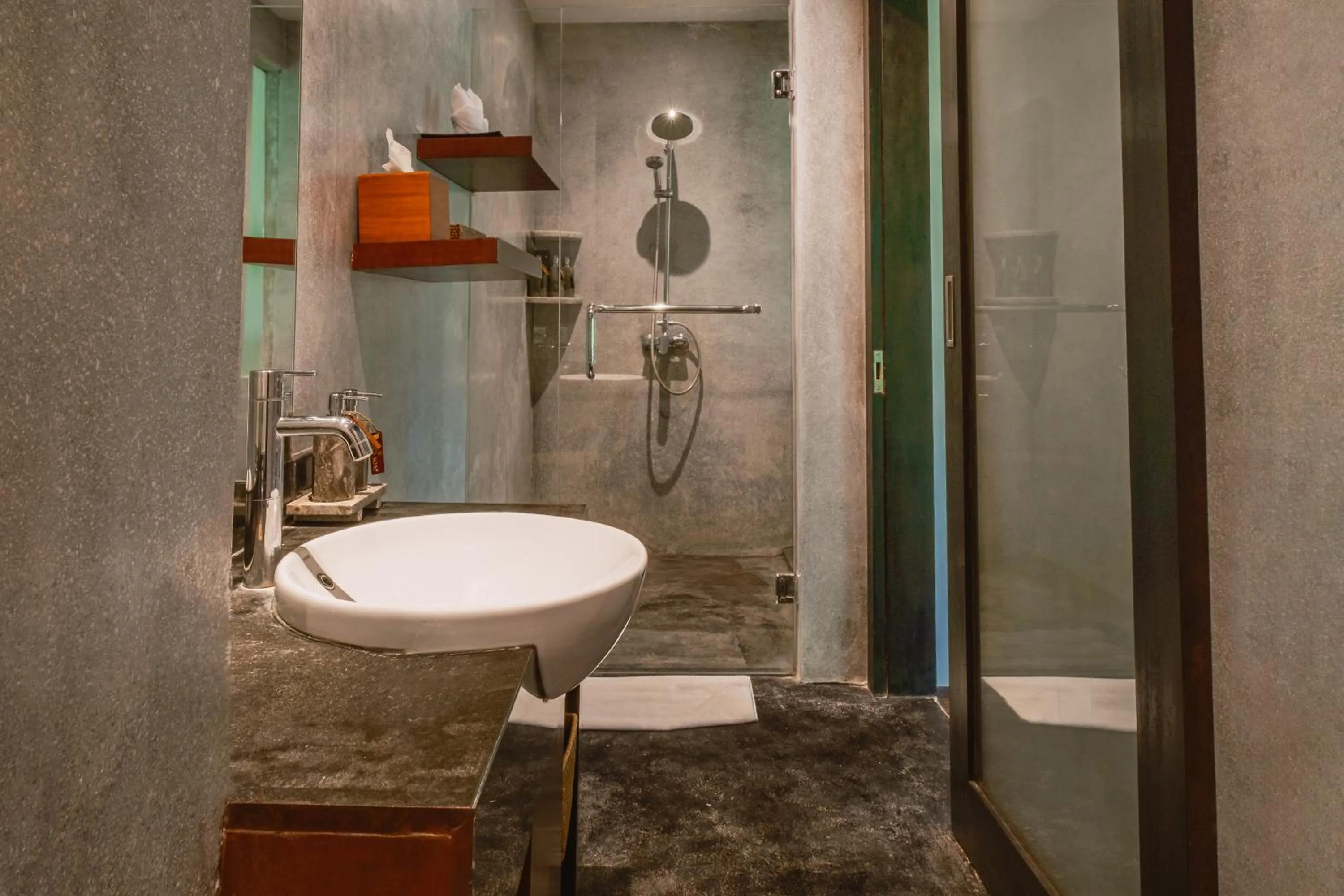 Shower in BeingSattvaa Luxury Ubud