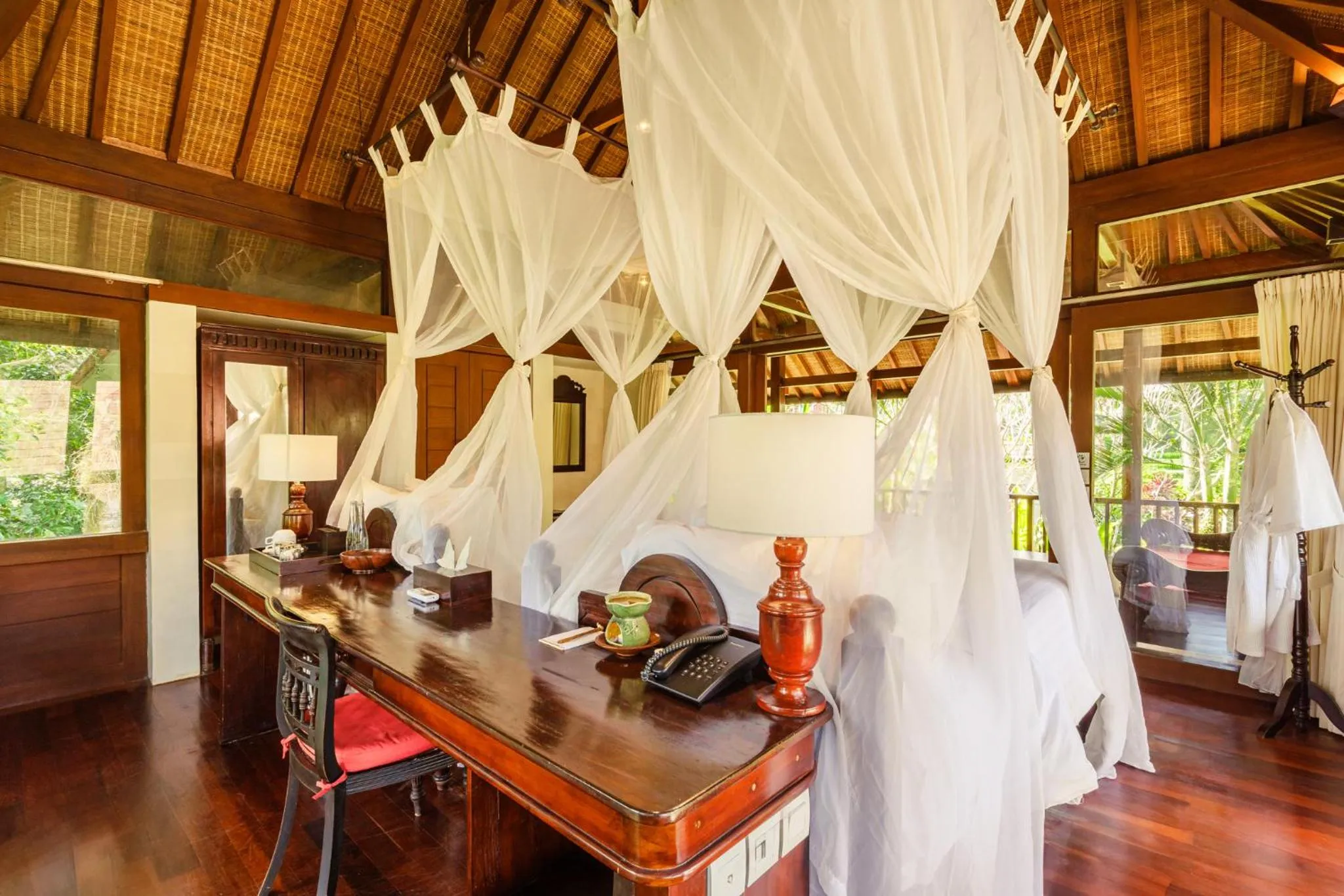 Bed in BeingSattvaa Luxury Ubud