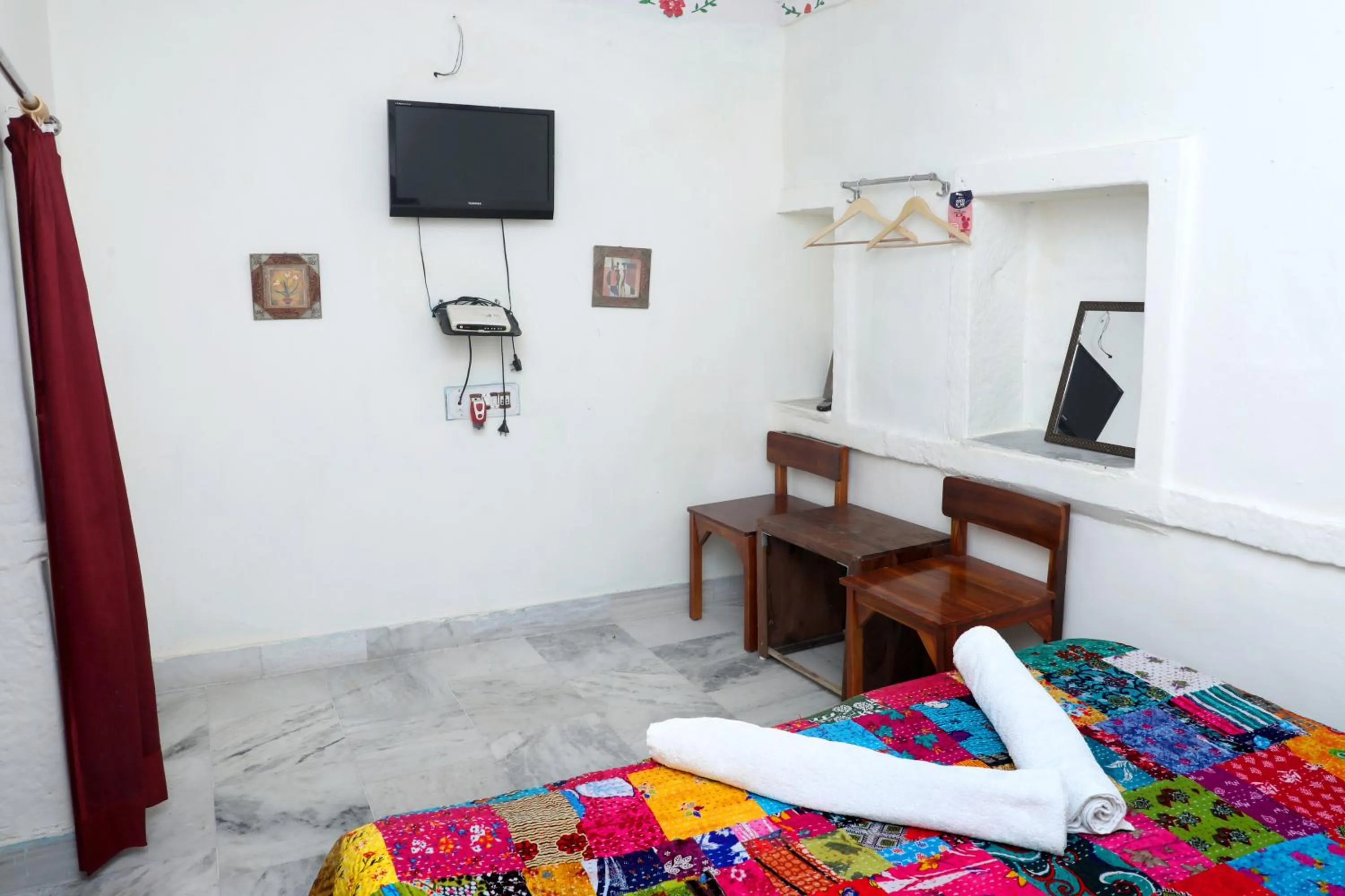 Bedroom, Bed in Jodhpur Heritage Haveli Guest House