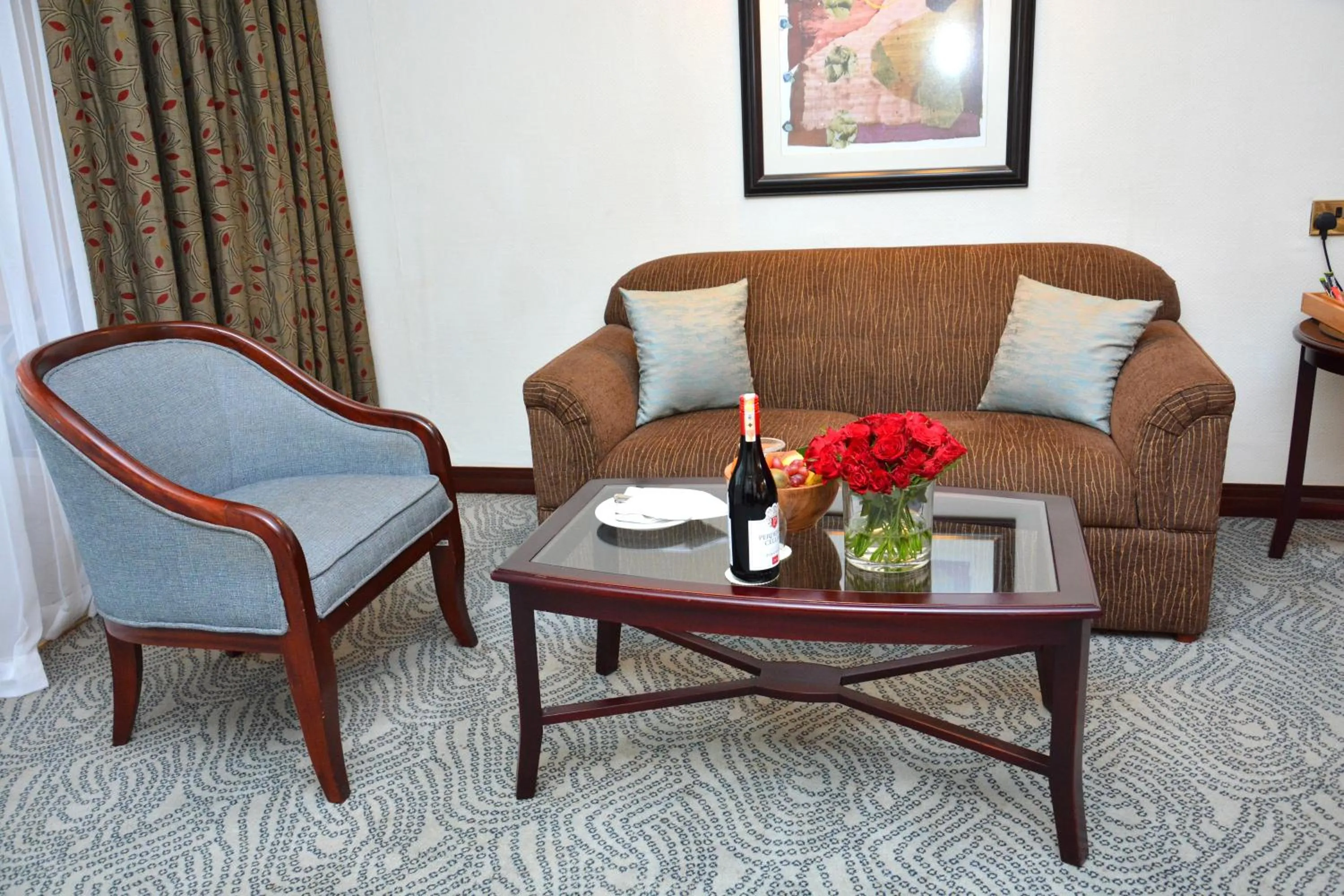 Seating area in Kampala Serena Hotel