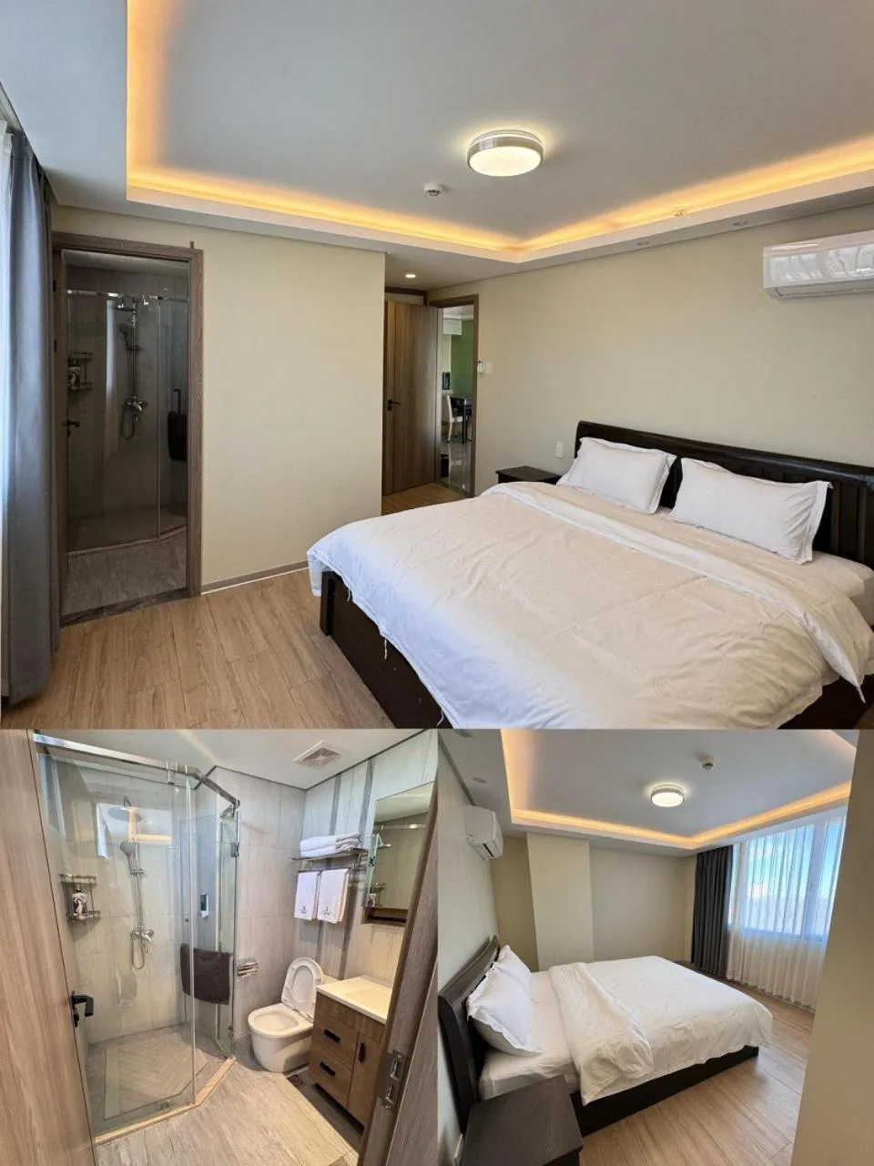 Bed in LCONDOTEL Hotel Studio with Balcony at Imperial Plaza near MOA NAIA PITX