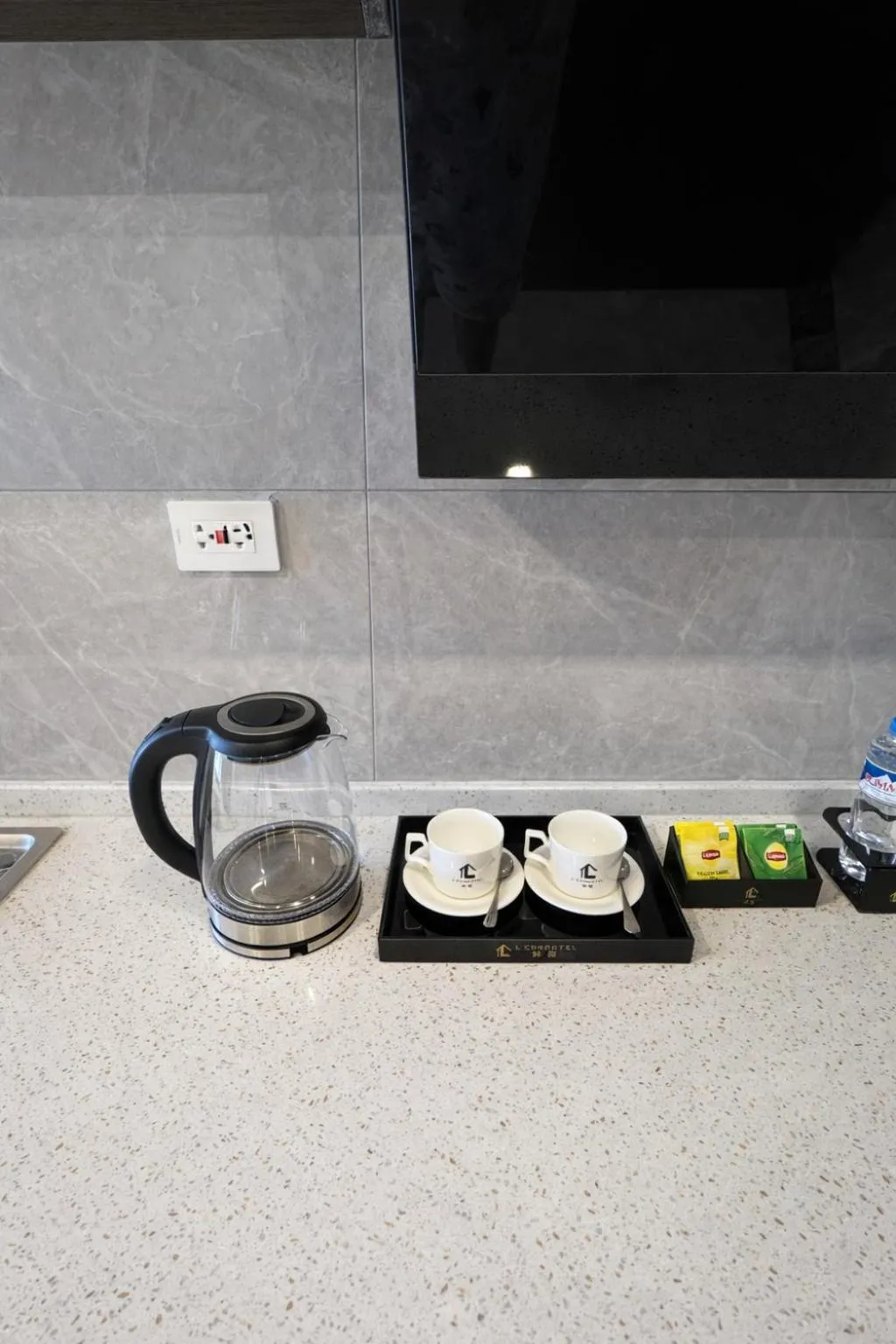 Coffee/tea facilities in LCONDOTEL Hotel Studio with Balcony at Imperial Plaza near MOA NAIA PITX