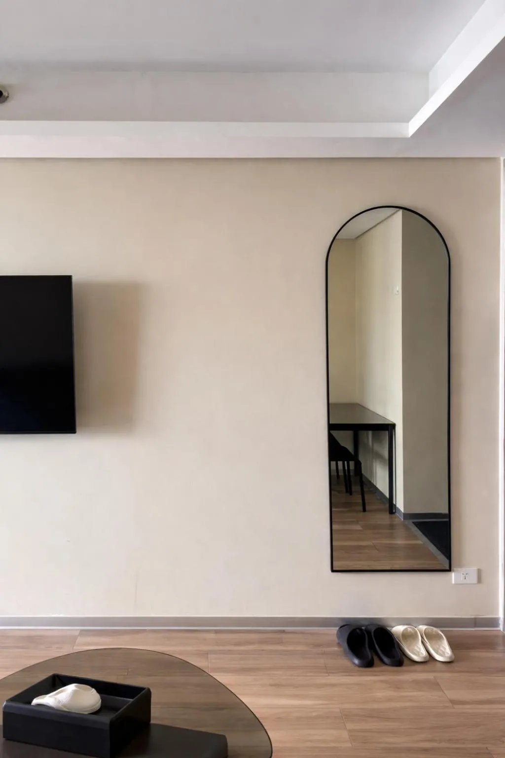 TV and multimedia in LCONDOTEL Hotel Studio with Balcony at Imperial Plaza near MOA NAIA PITX
