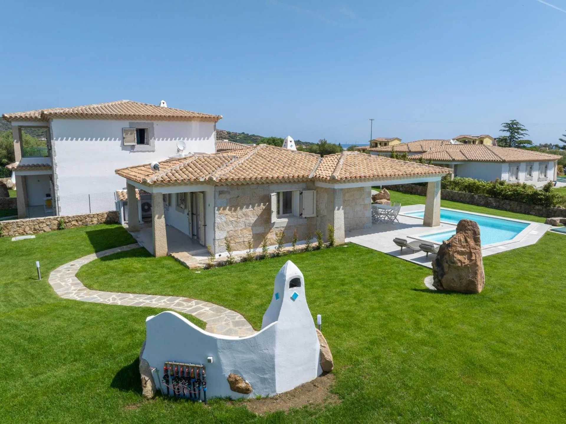 Garden view in Villa corallo SX Ottiolu