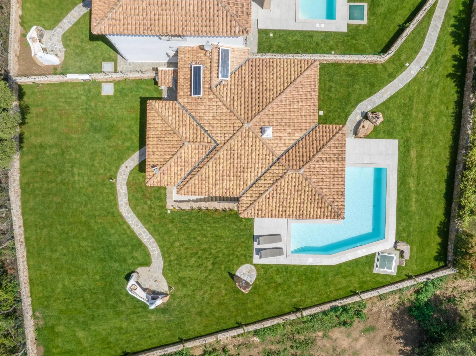 Bird's eye view in Villa corallo SX Ottiolu