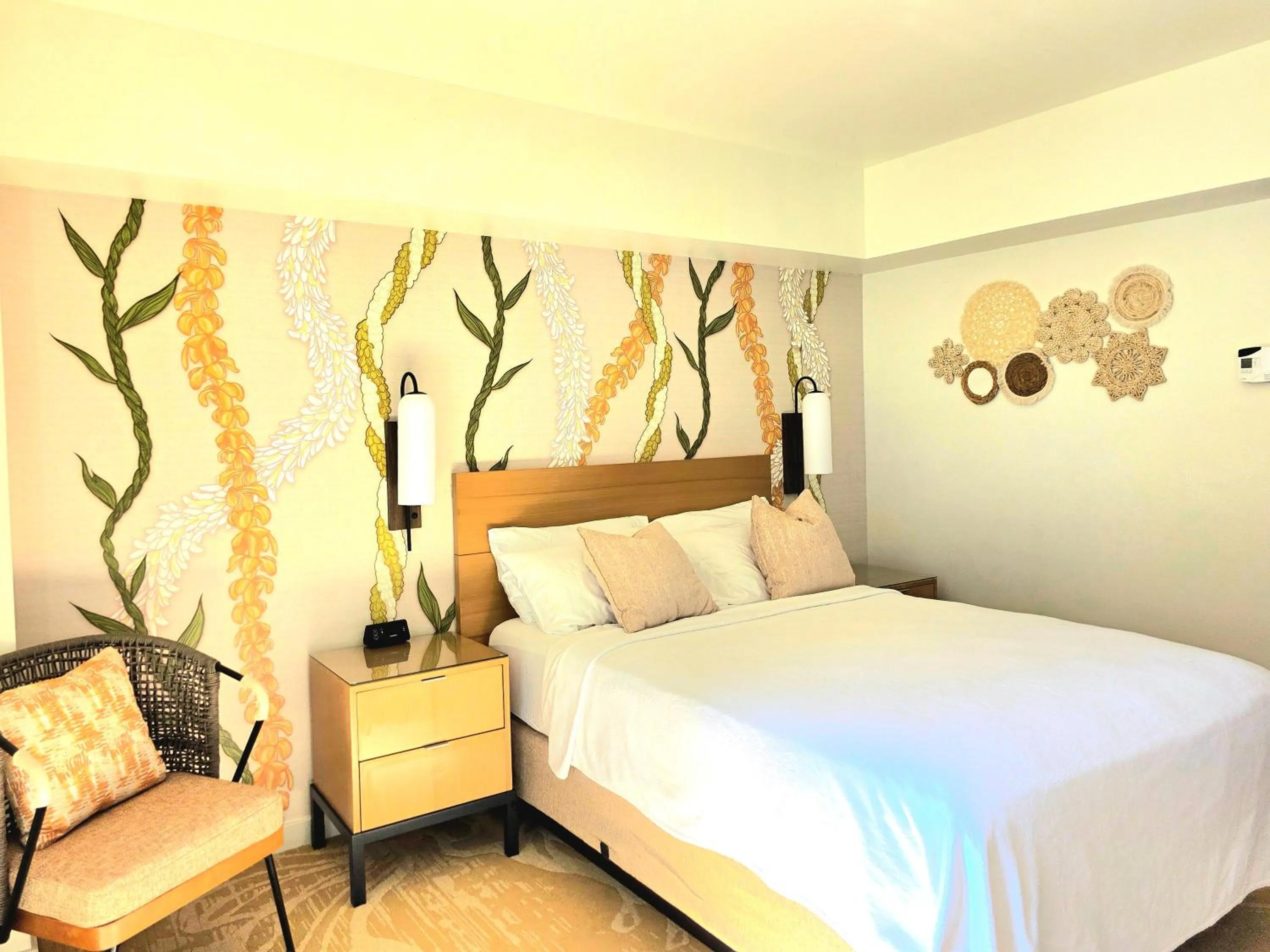 Bed in Ocean View Room at Ala Moana Hotel- Fees include