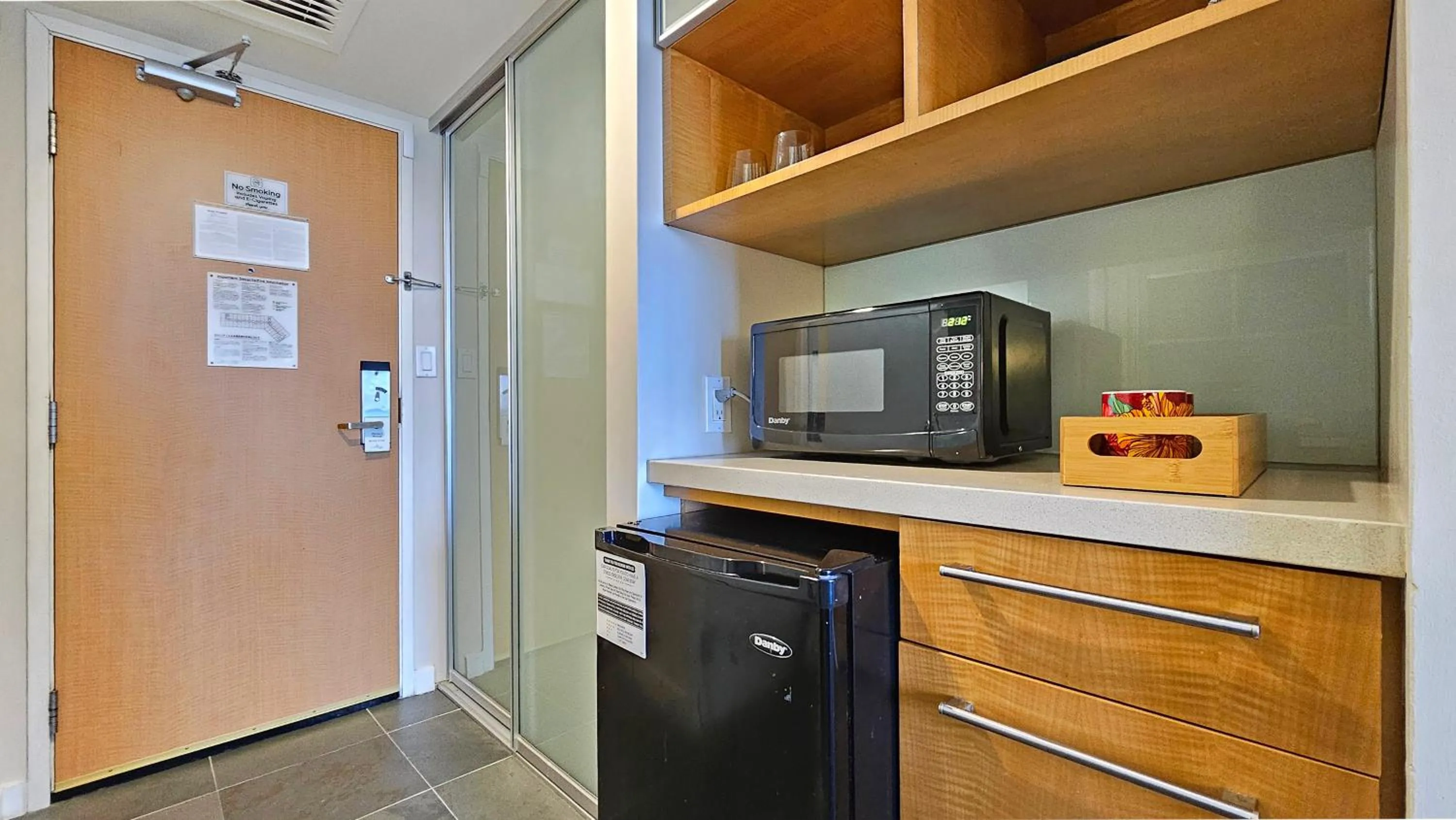 microwave in Ocean View Room at Ala Moana Hotel- Fees include