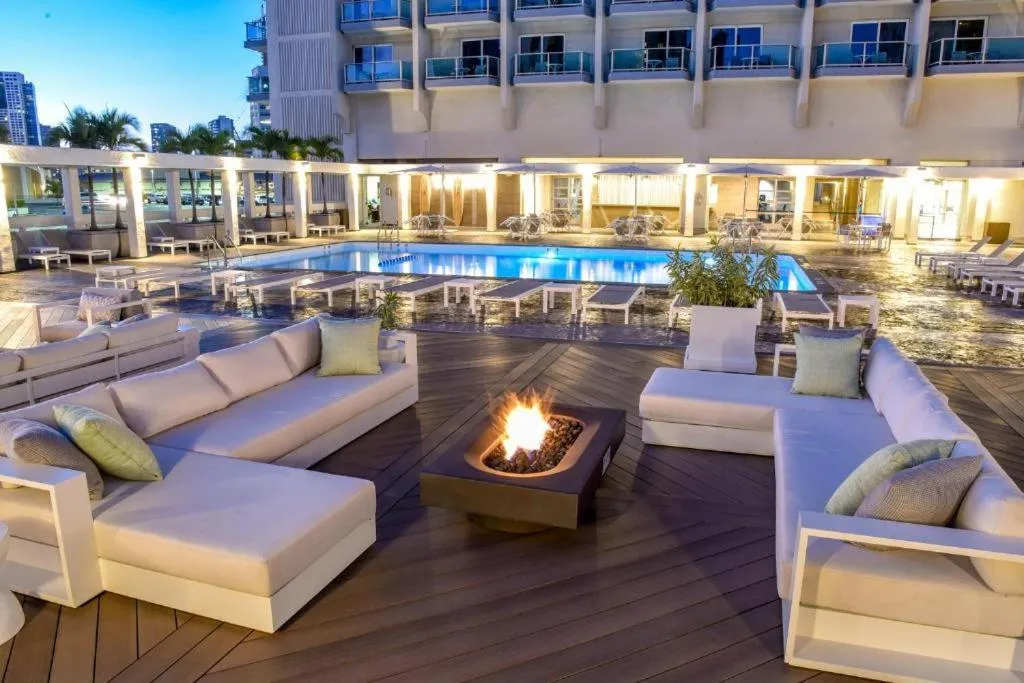 Patio in Ocean View Room at Ala Moana Hotel- Fees include