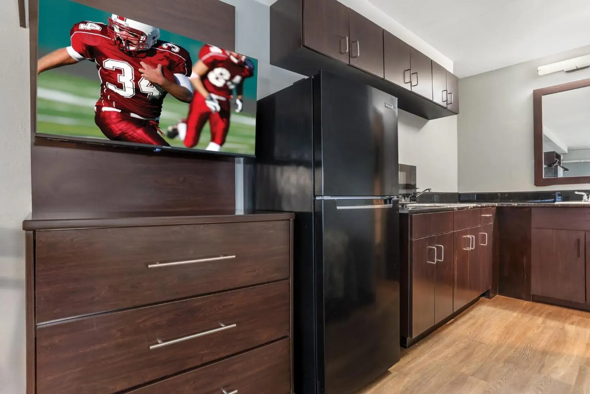 Bedroom in HomeTowne Studios by Red Roof Montgomery - Midtown Bedroom in HomeTowne Studios by Red Roof Montgomery - Midtown