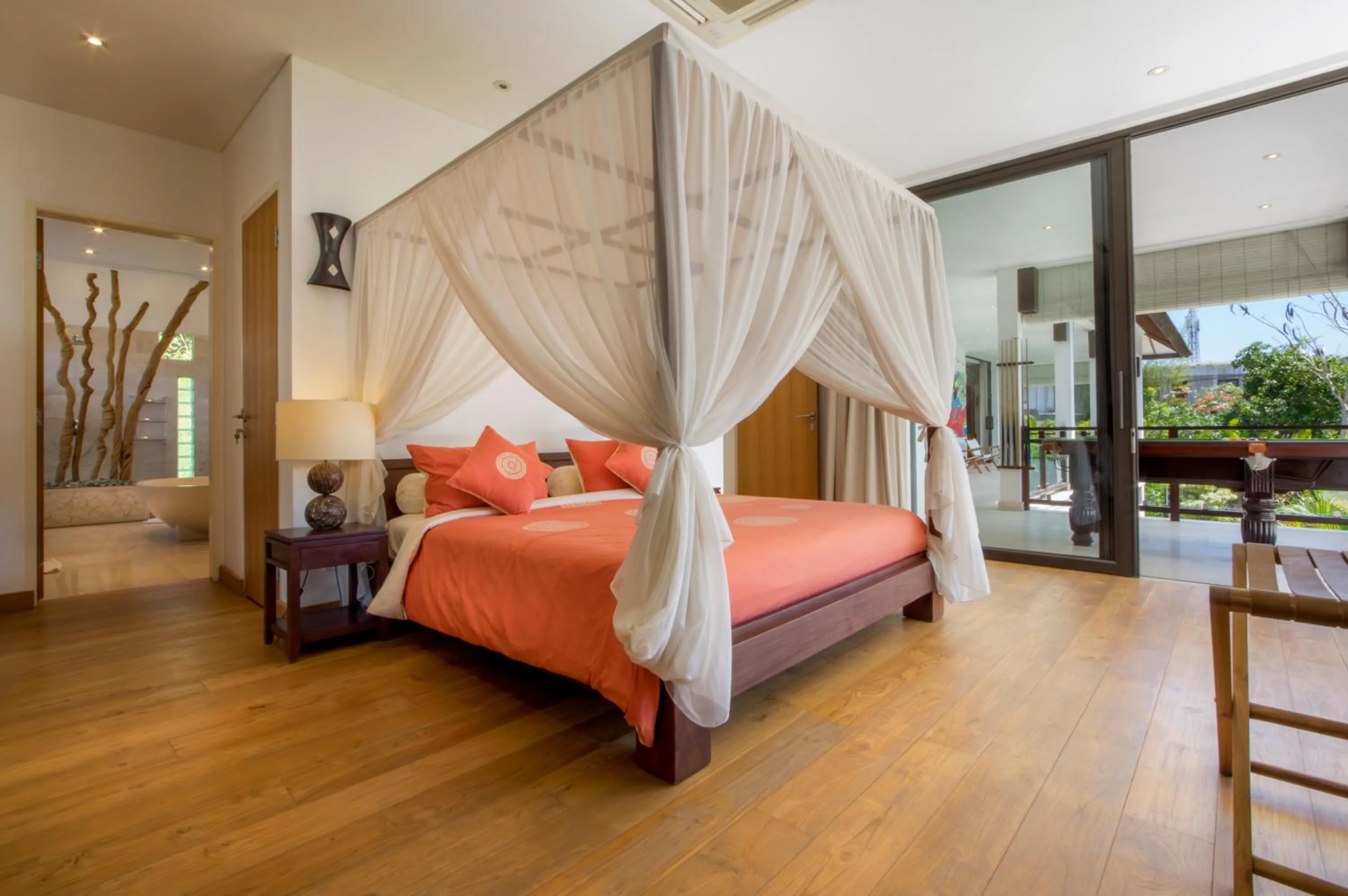 Bed in Akilea Luxury Villas