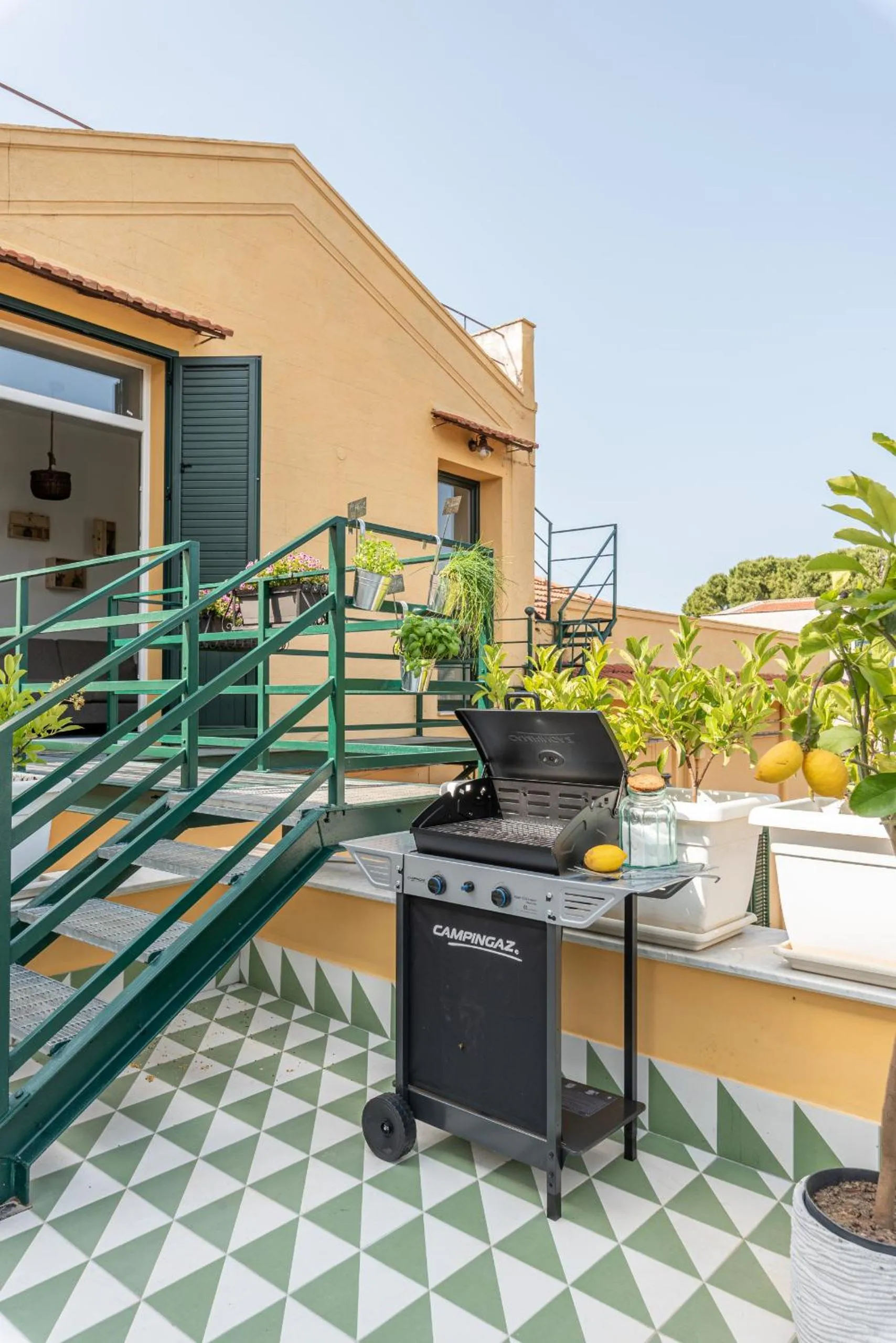 Balcony/Terrace in Lovely Room by Mondello Beach