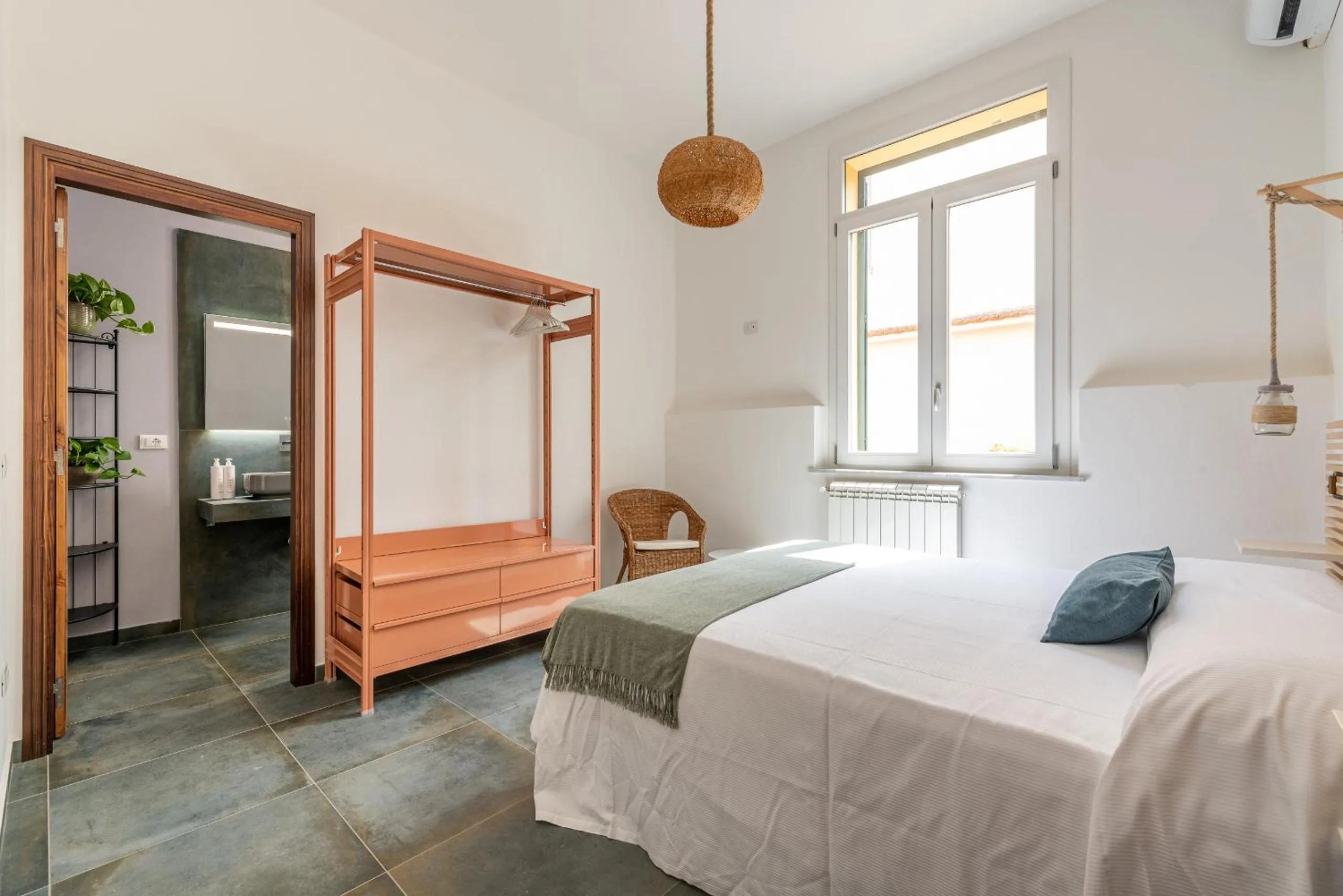 Bed in Lovely Room by Mondello Beach