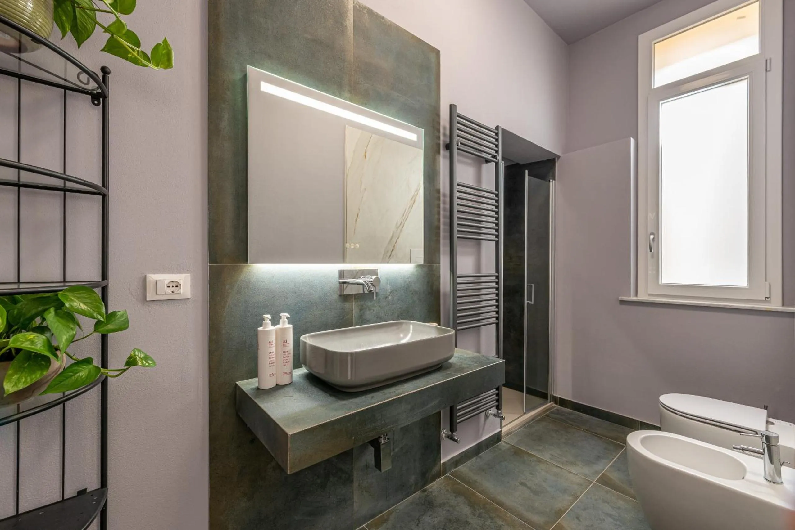 Bathroom in Lovely Room by Mondello Beach