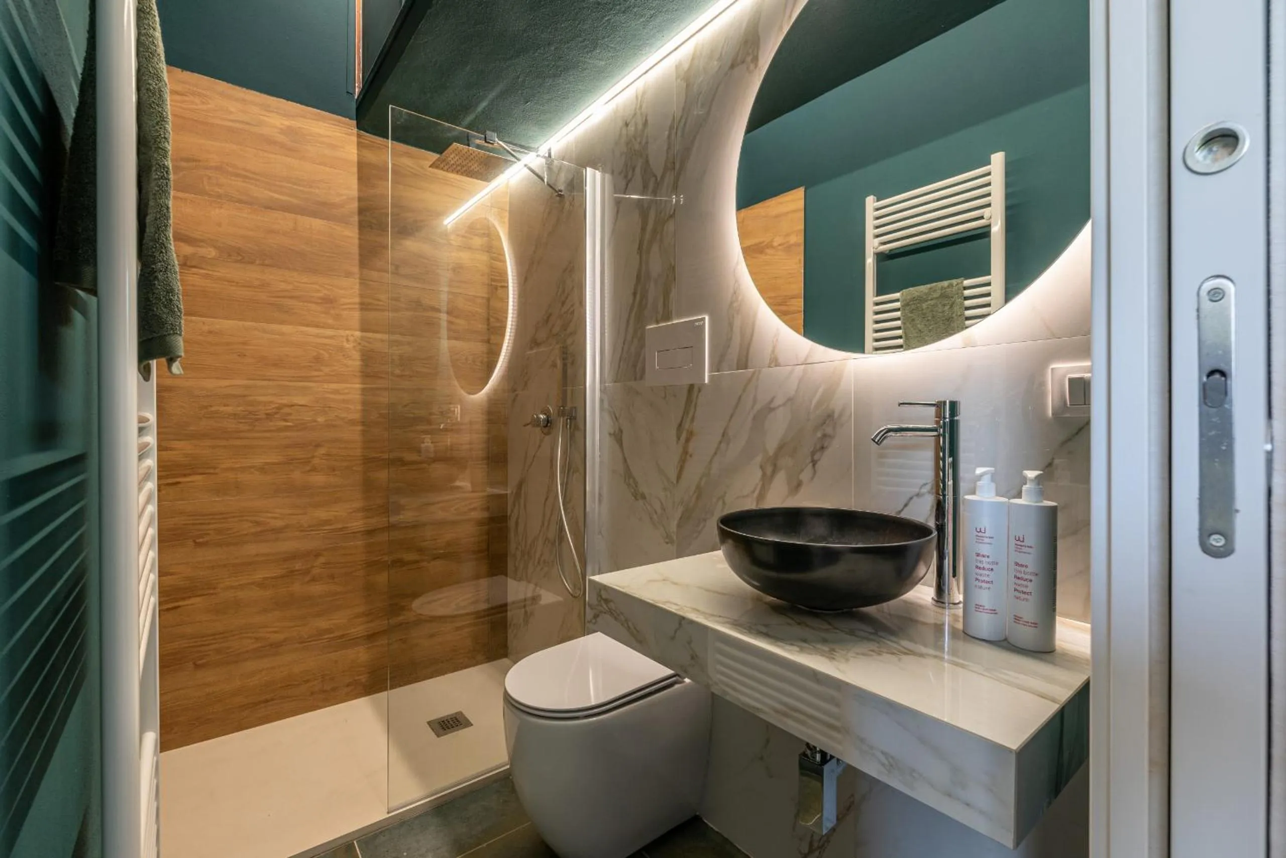 Bathroom in Lovely Room by Mondello Beach