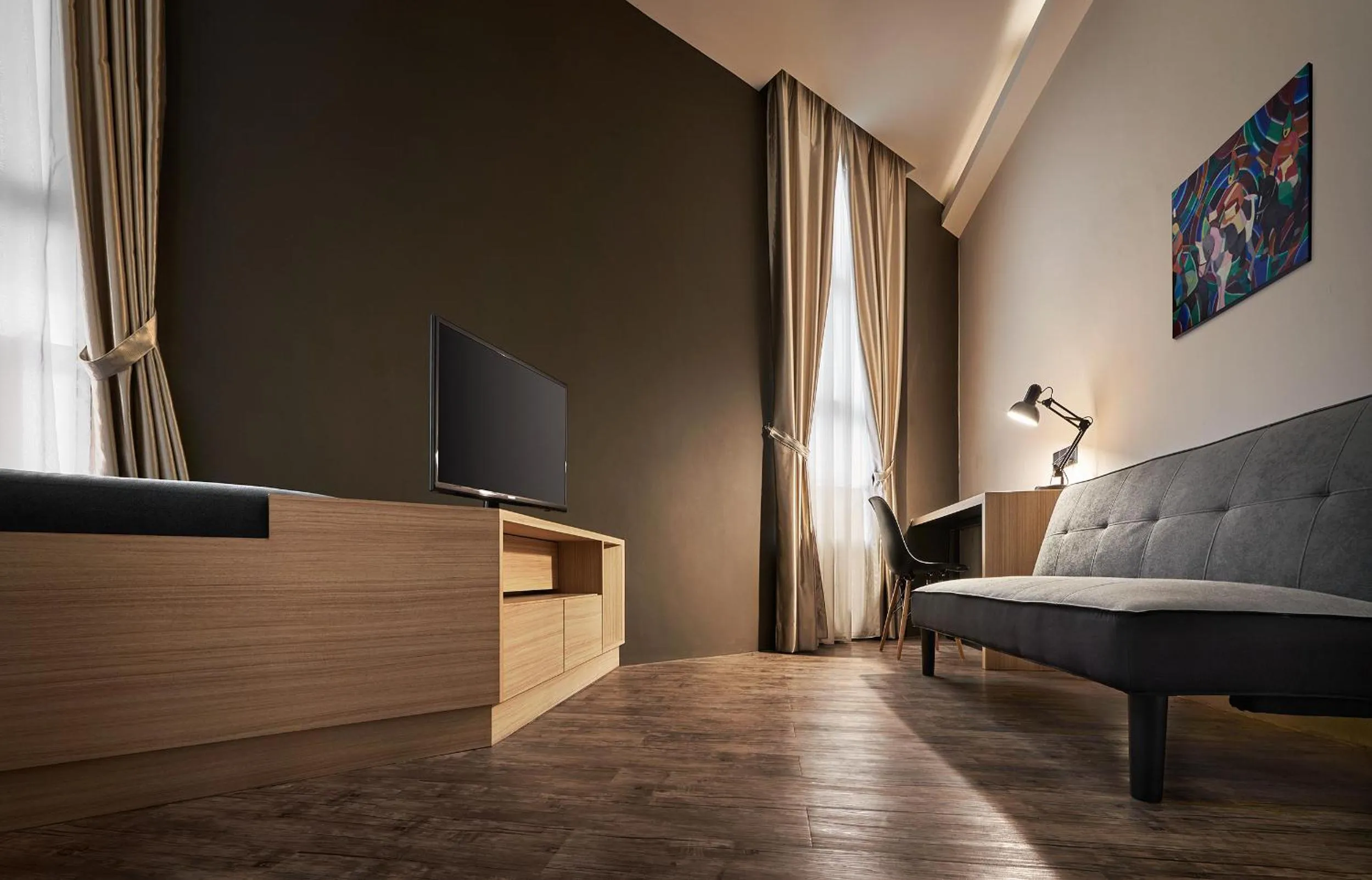 Living room, Bed in U Hotel Penang