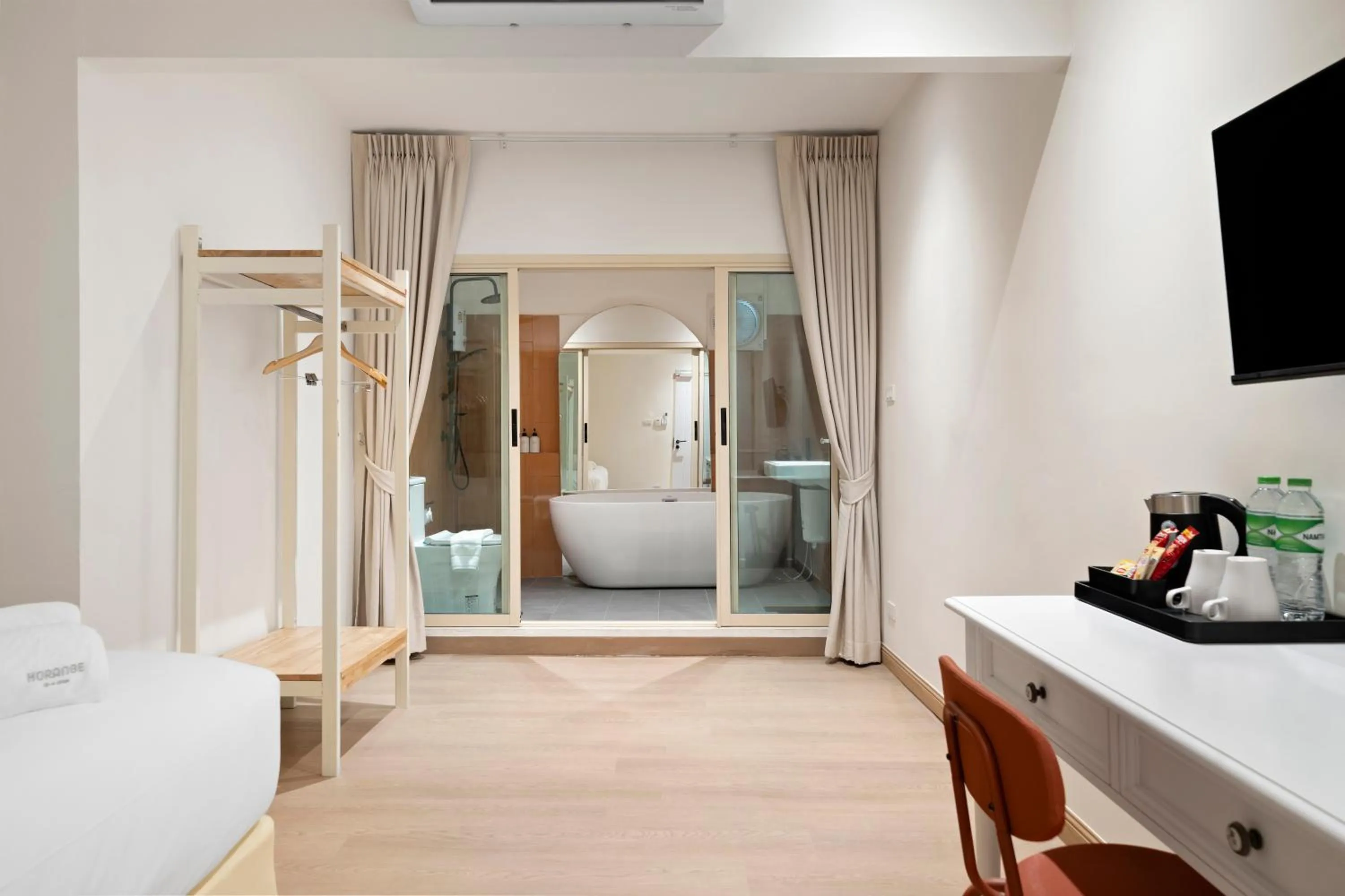 Bathroom, Bed in Horange Phuket Town