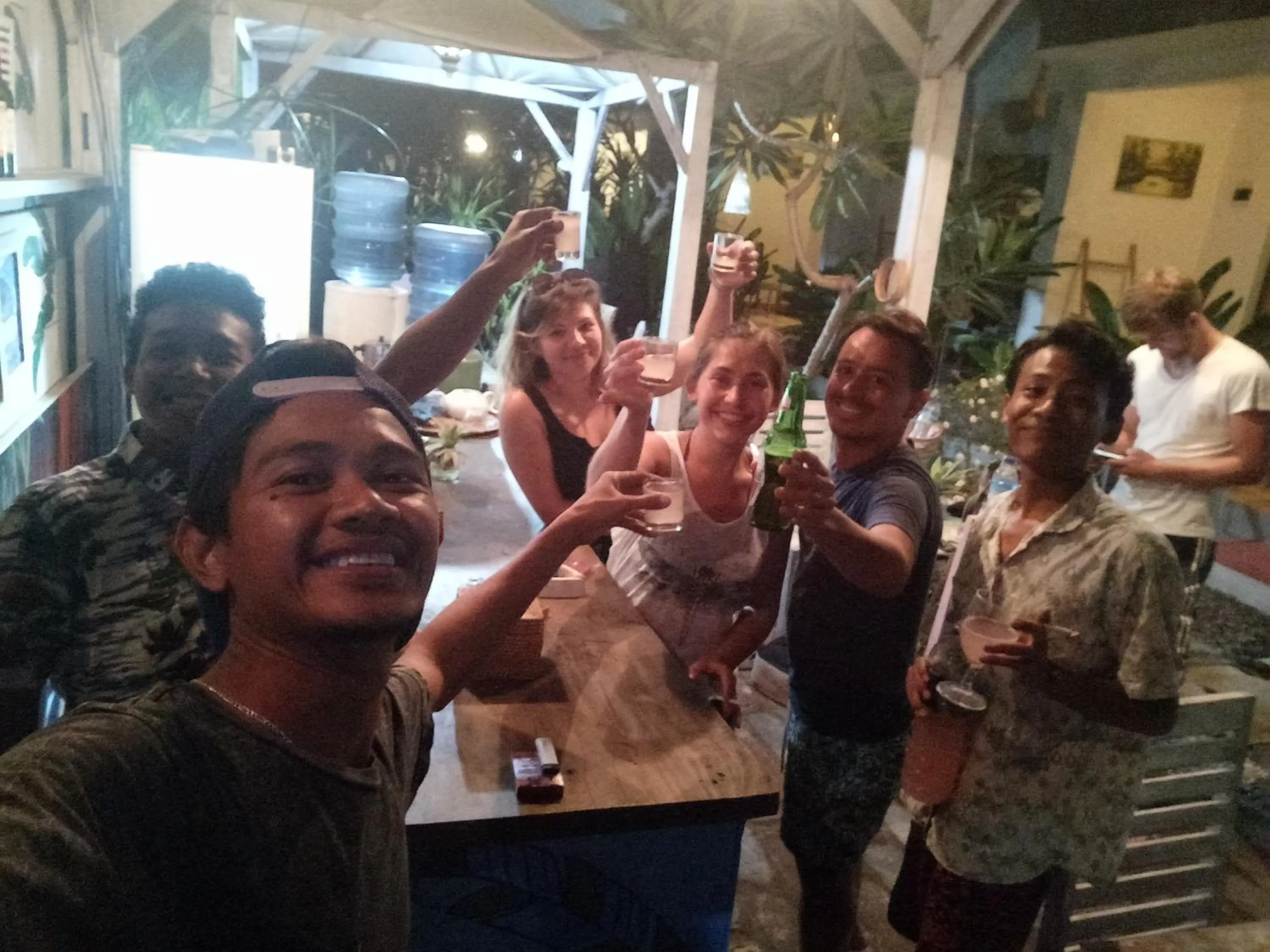 People in Palm Trees Villas