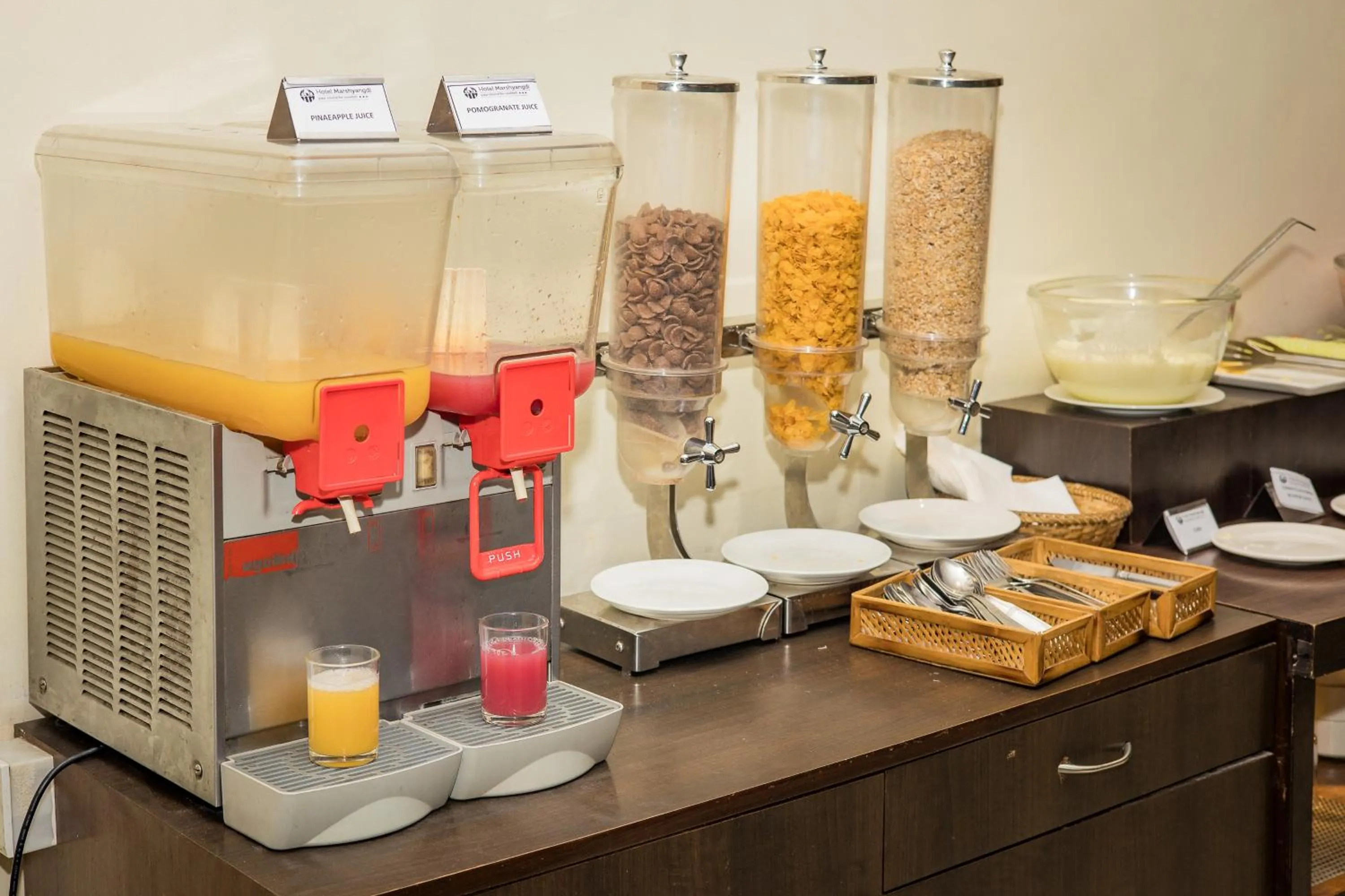 Buffet breakfast in Hotel Marshyangdi