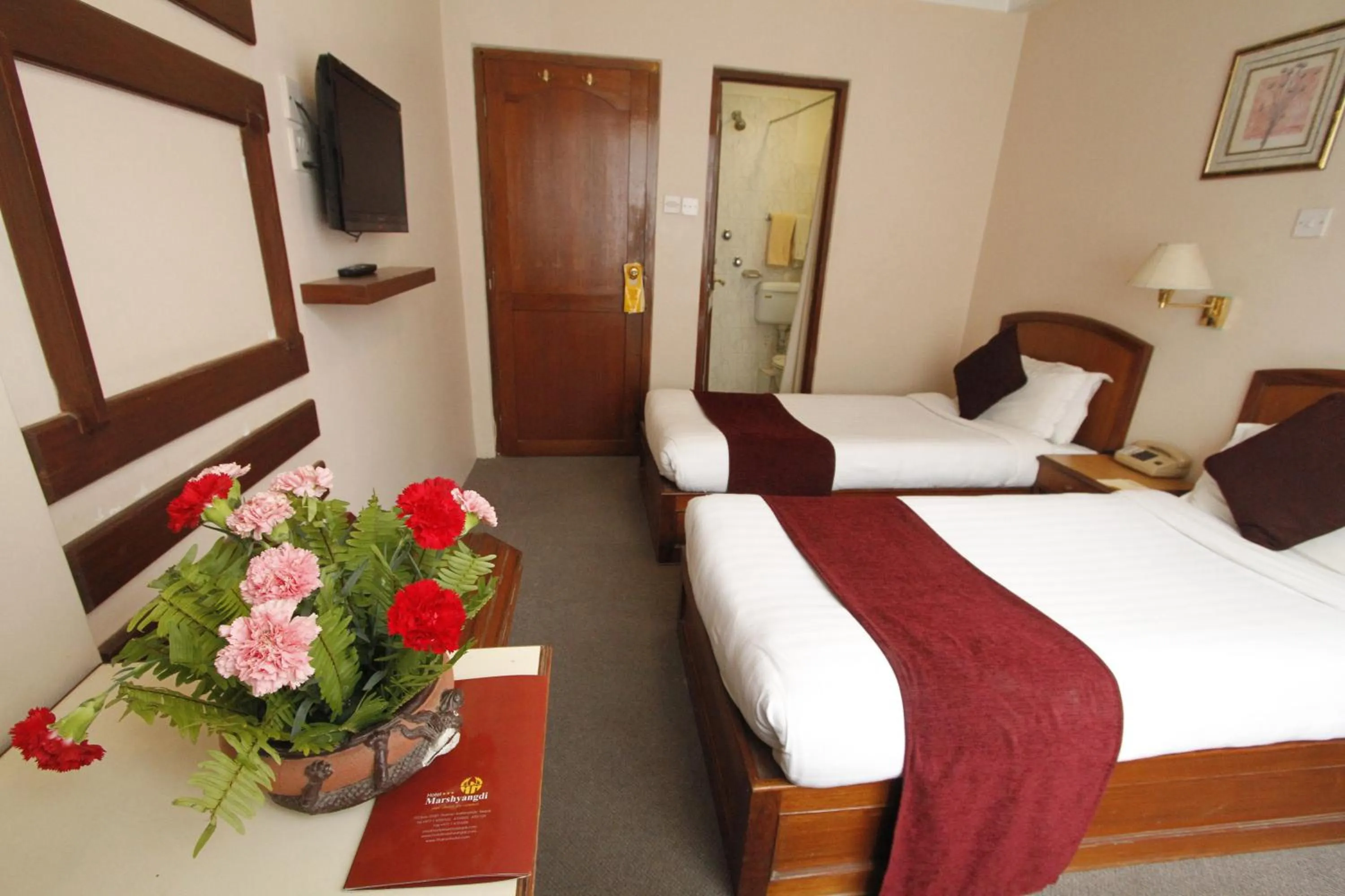 Photo of the whole room, Bed in Hotel Marshyangdi