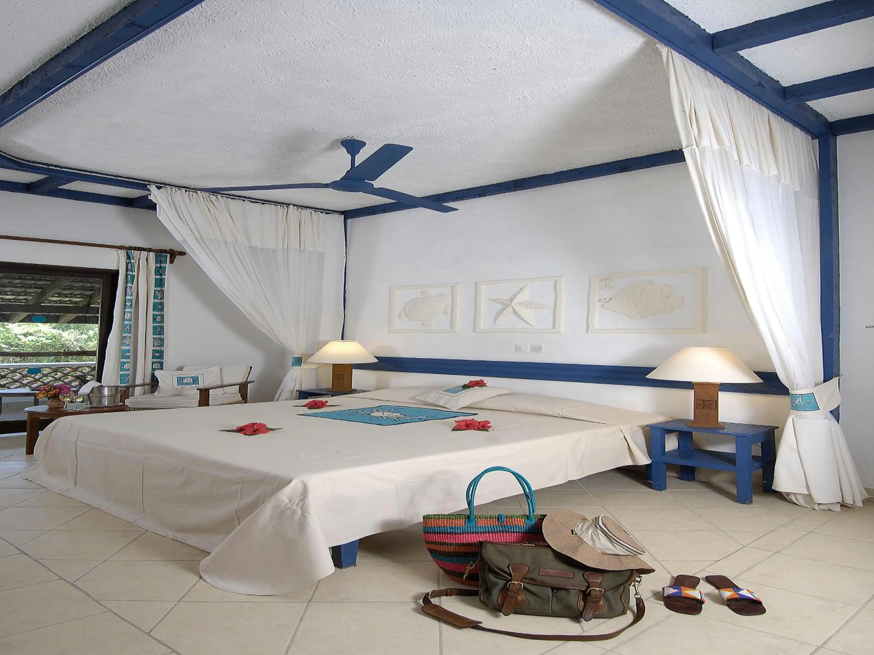 View (from property/room), Bed in Pinewood Beach Resort and Spa