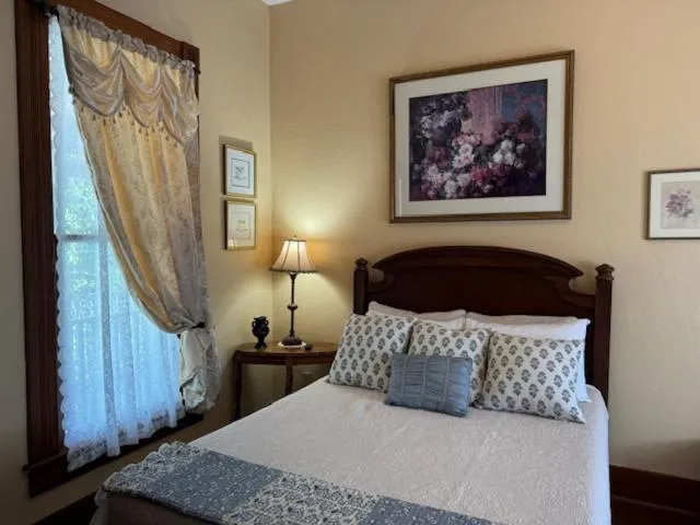 Decorative detail, Bed in Woodbine Inn and Restaurant