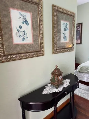 Decorative detail, Bed in Woodbine Inn and Restaurant
