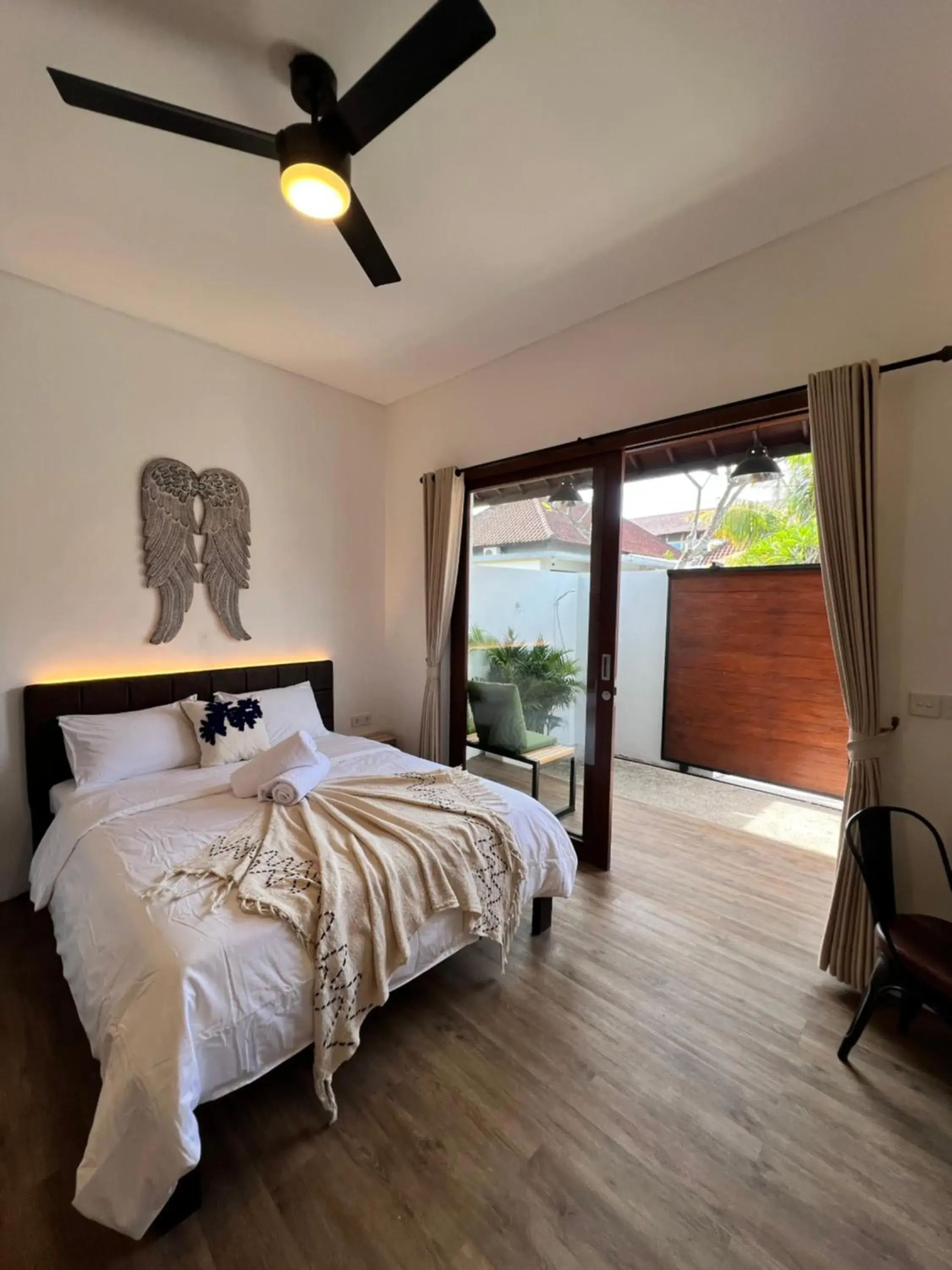 Bed in Negrita House Canggu Apartment Bed in Negrita House Canggu Apartment