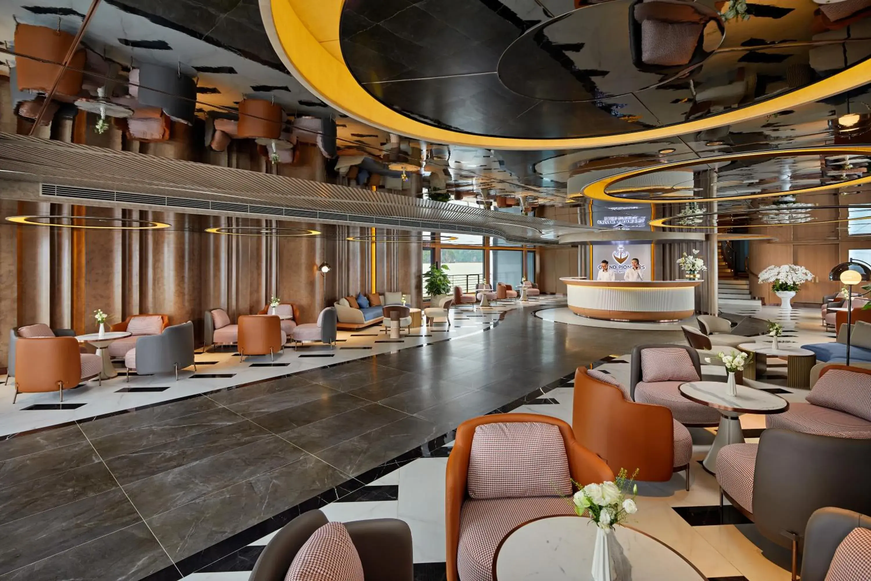 Lobby or reception in Grand Pioneers Halong Bay Cruise 2 Lobby or reception in Grand Pioneers Halong Bay Cruise 2