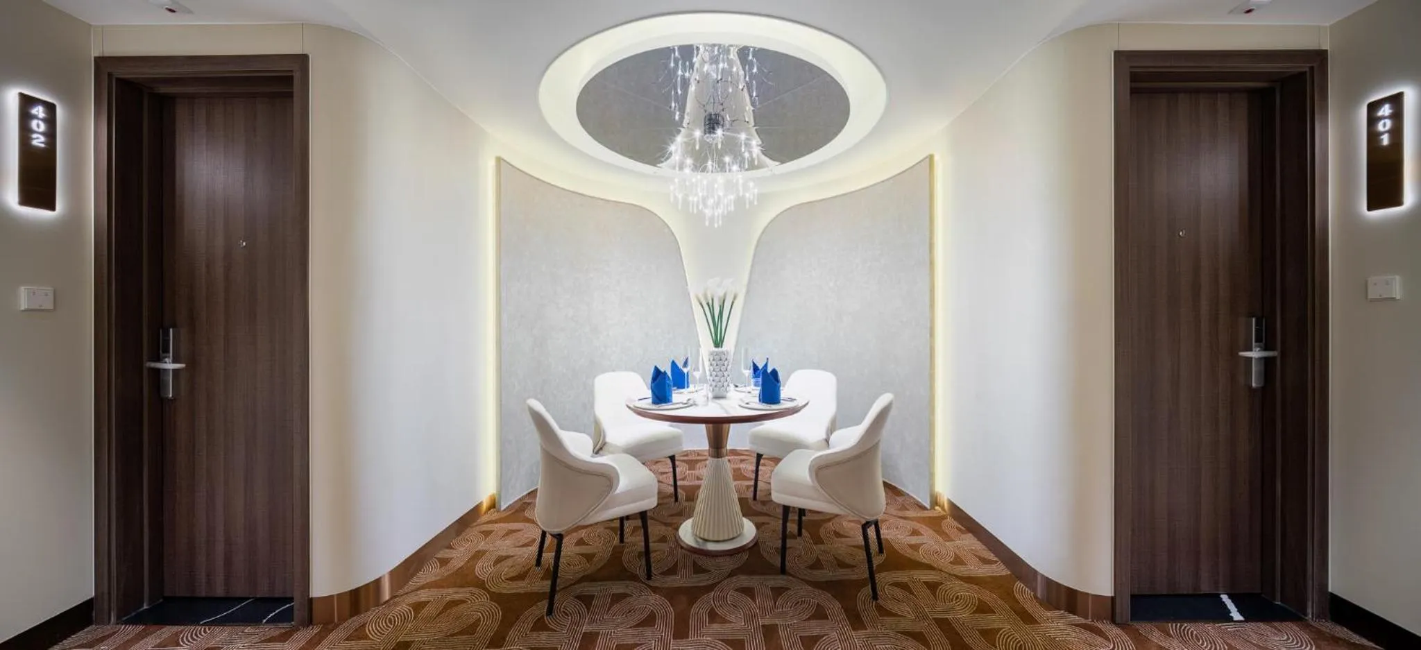 Seating area in Grand Pioneers Halong Bay Cruise 2