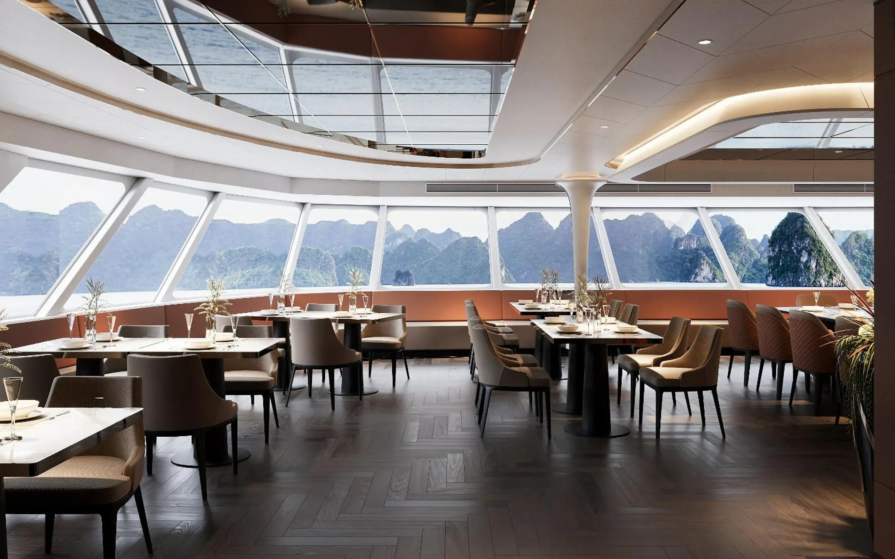 Restaurant/places to eat in Grand Pioneers Halong Bay Cruise 2 Restaurant/places to eat in Grand Pioneers Halong Bay Cruise 2