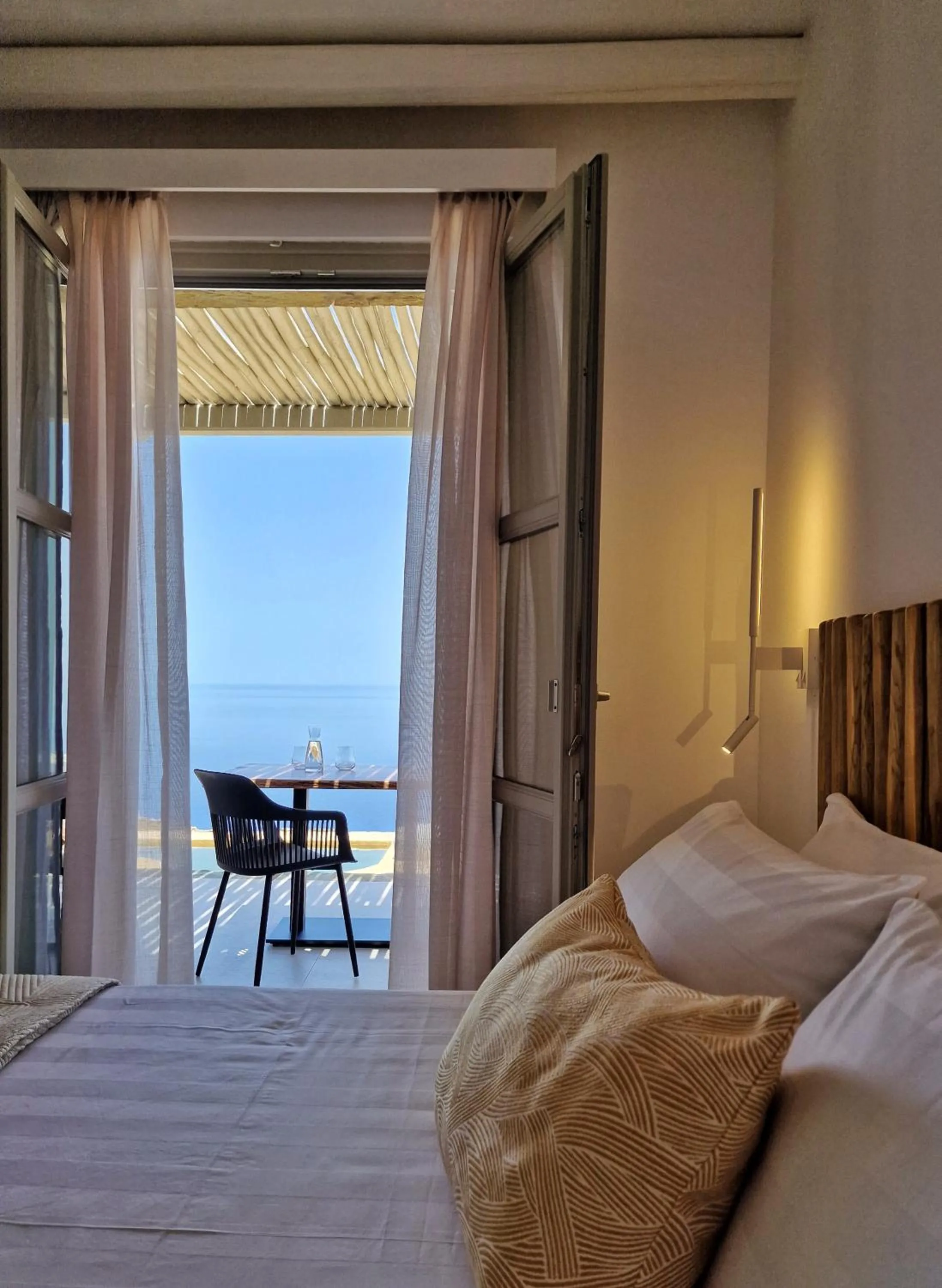 Bed in AGADA Folegandros Suites & Villas Adults Only