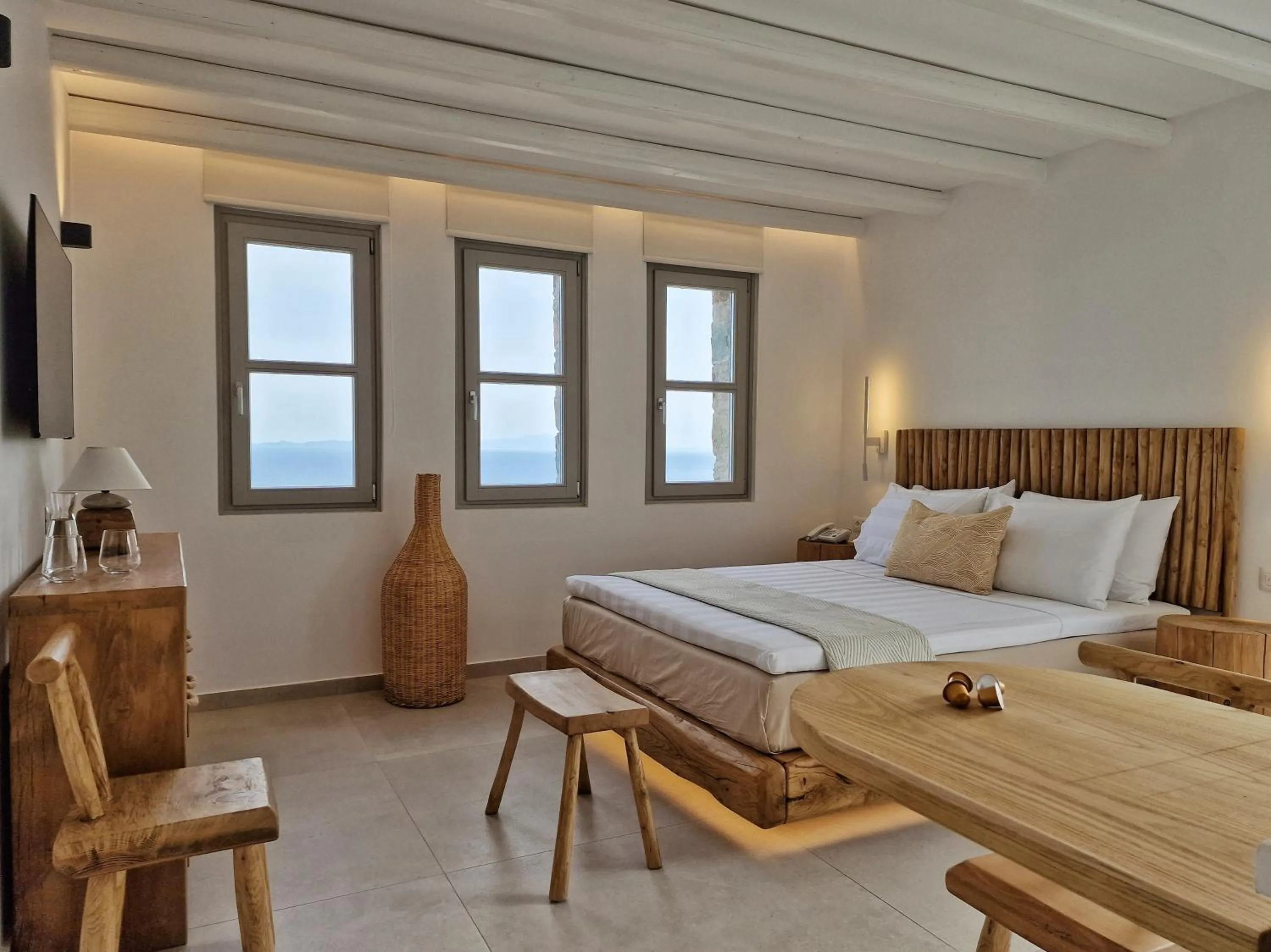 Bed in AGADA Folegandros Suites & Villas Adults Only