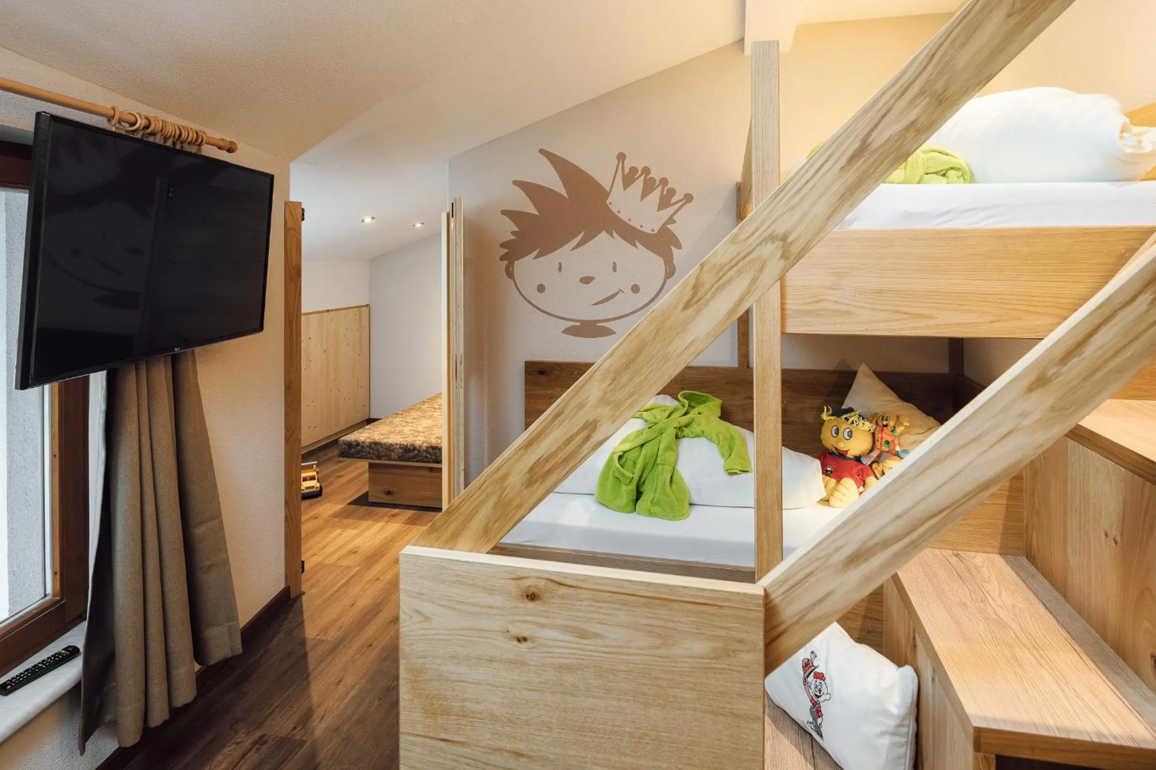 Bedroom, Bed in Kinderhotel Laderhof
