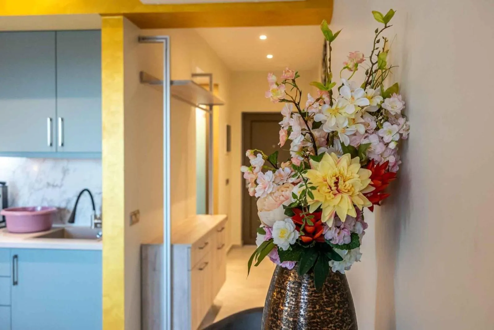 Kitchen or kitchenette in La Rêve Luxury Apartments with Private Jacuzzi