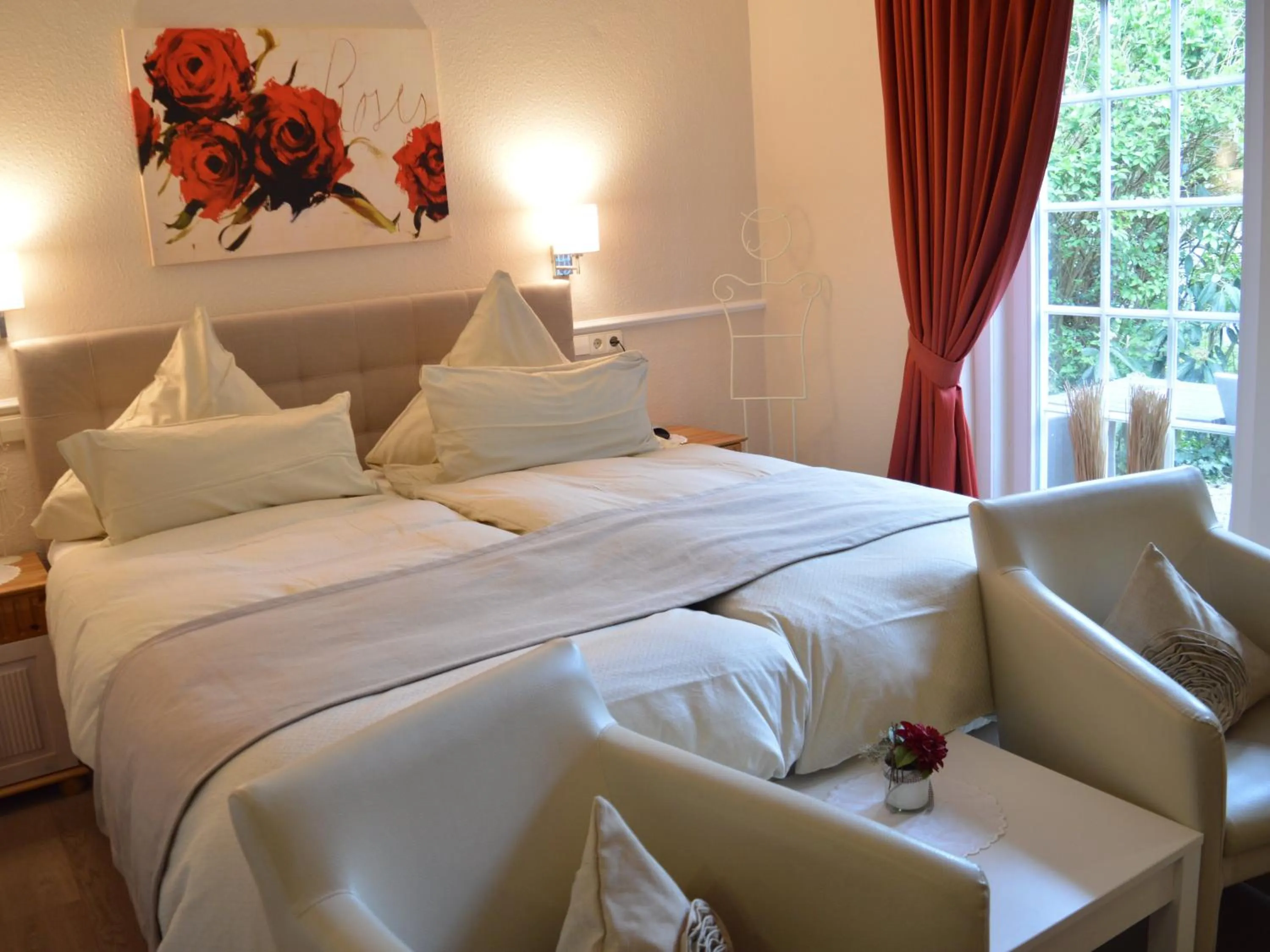 Bed in Landhaus Zum Heidewanderer mit THERMEplus